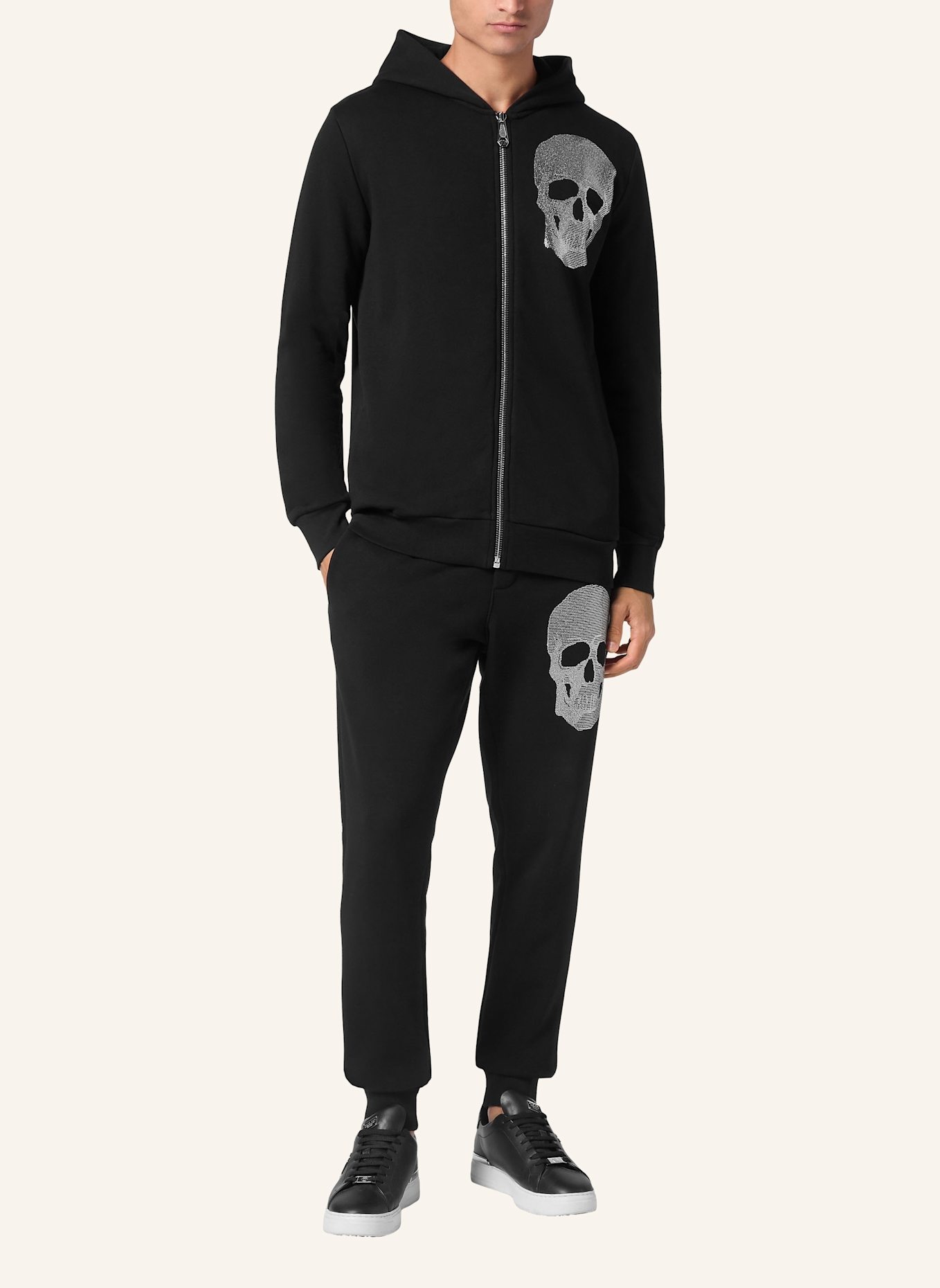 PHILIPP PLEIN Sweatjacke mit Kapuze SKULL, Farbe: SCHWARZ (Bild 4)