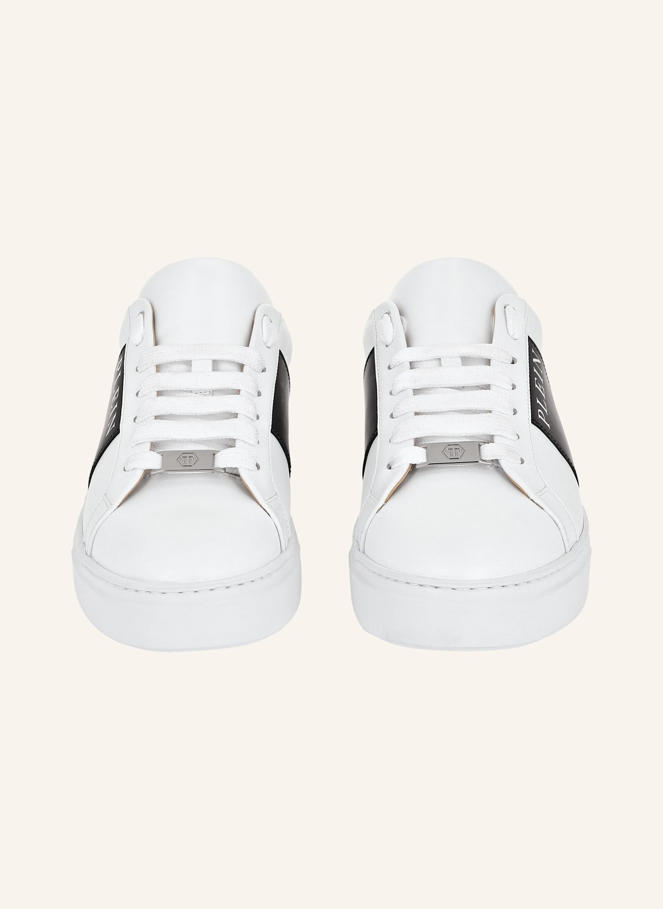 PHILIPP PLEIN Leder Sneaker, Farbe: WEISS/ SCHWARZ (Bild 2)