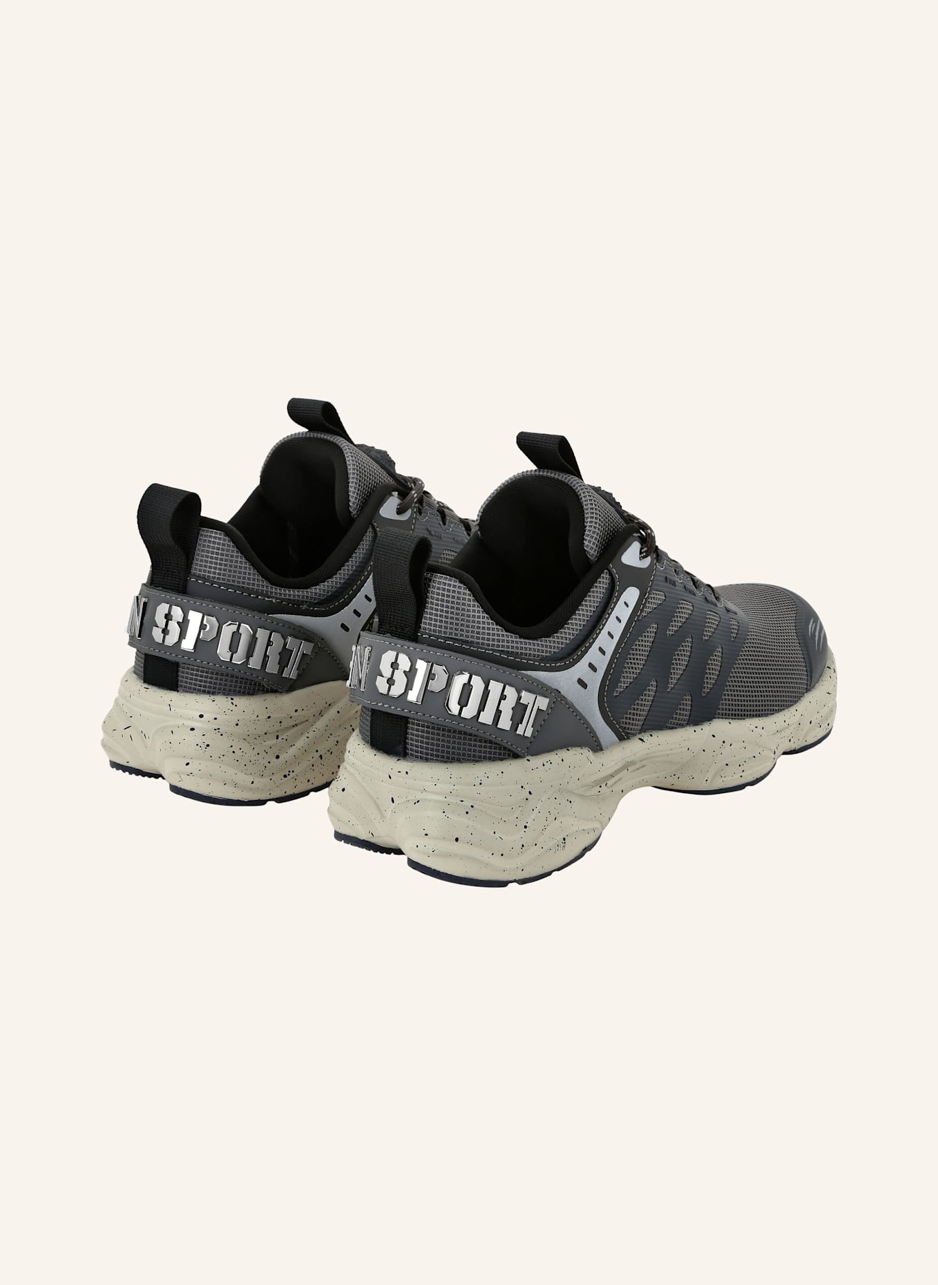 PLEIN SPORT Running-Sneaker SCRATCH: GRAU / DUNKELGRAU