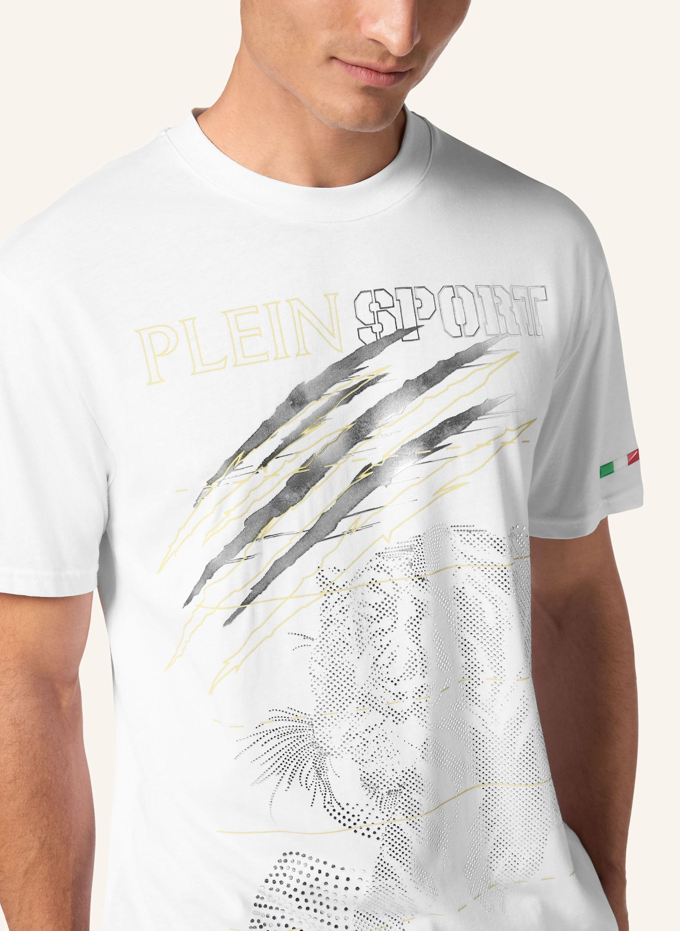 PLEIN SPORT T-Shirt TIGER: WEISS