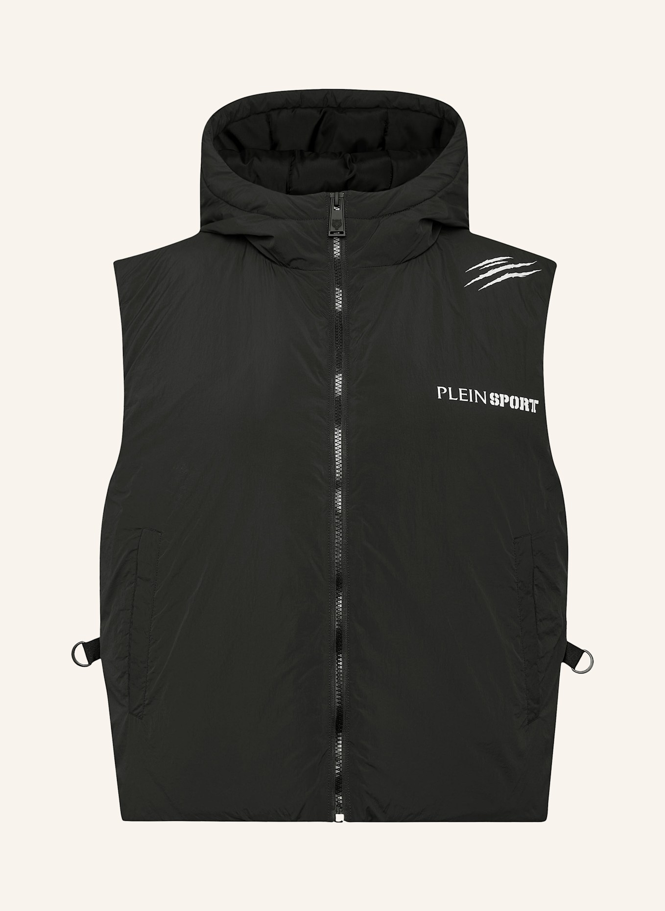 PLEIN SPORT Daunenweste SCRATCH: SCHWARZ