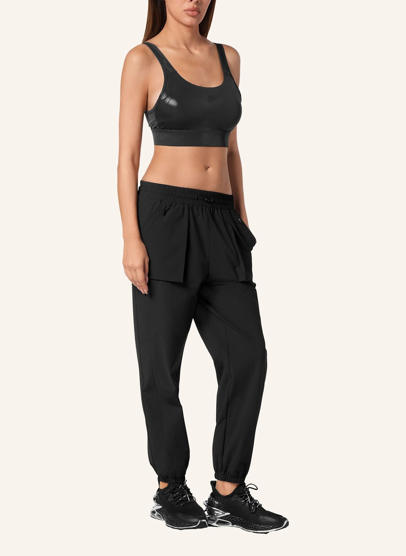 PLEIN SPORT Sport BH SCRATCH: SCHWARZ