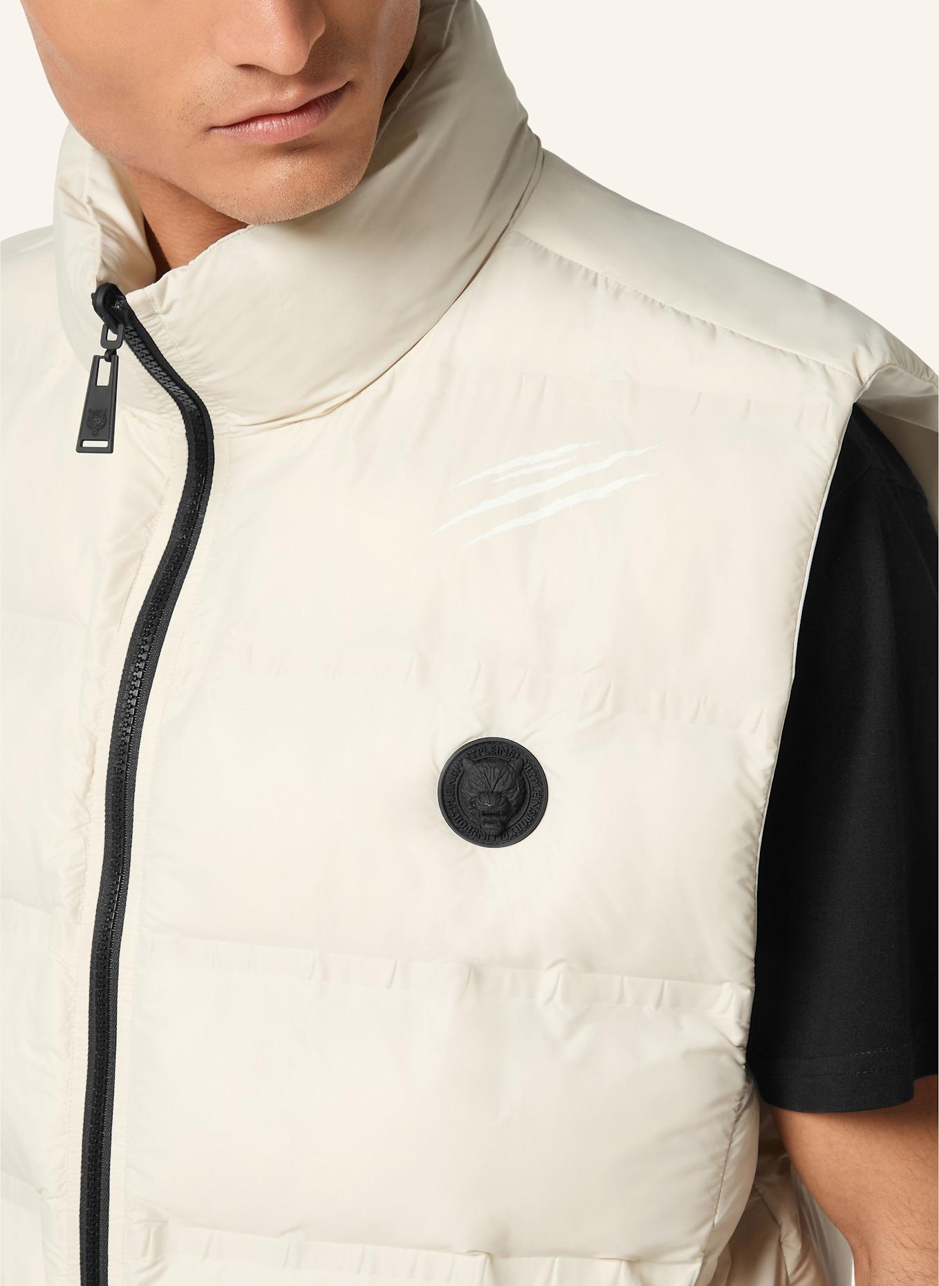 PLEIN SPORT Daunenweste SCRATCH: GRAU