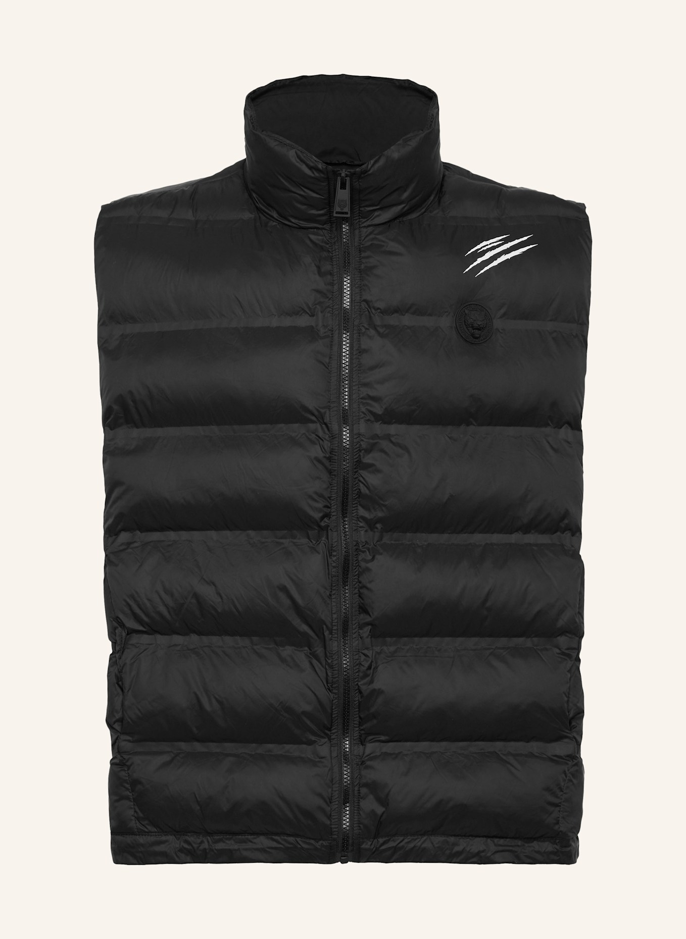 PLEIN SPORT Daunenweste SCRATCH: SCHWARZ