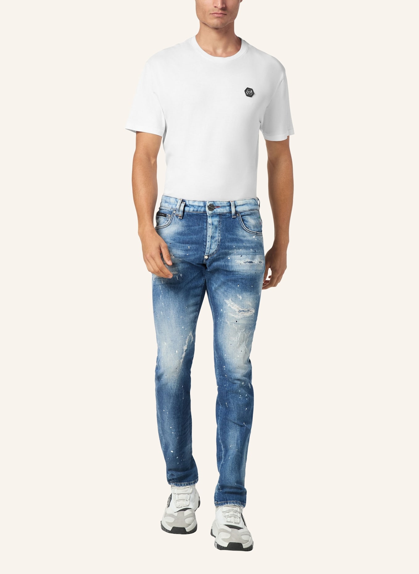 PHILIPP PLEIN Supergerader Schnitt SMILE: HELLBLAU