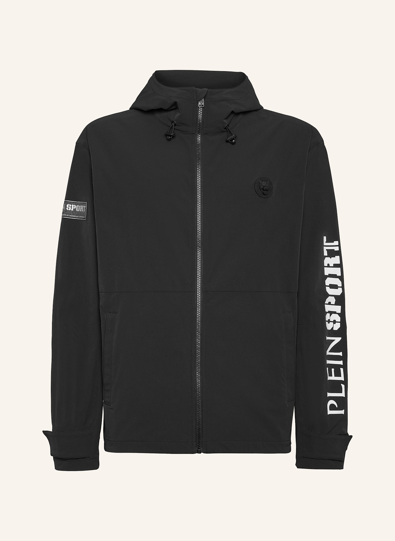 PLEIN SPORT Windbreaker SCRATCH: SCHWARZ