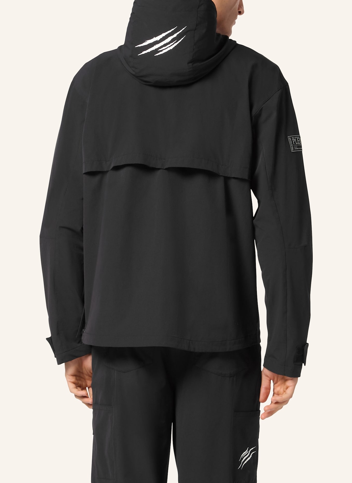 PLEIN SPORT Windbreaker SCRATCH: SCHWARZ