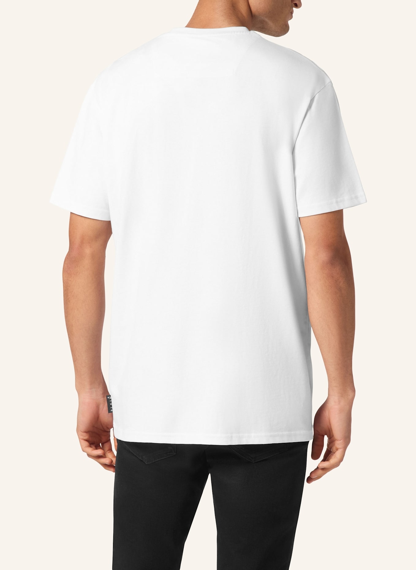 PHILIPP PLEIN T-Shirt Rundhalsausschnitt Ss RACING: WEISS