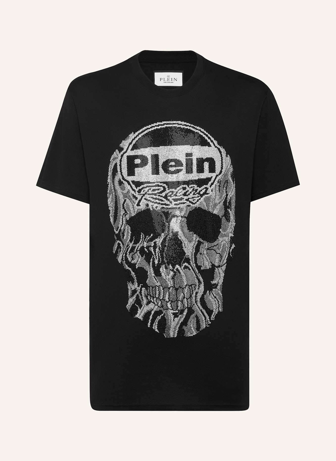 PHILIPP PLEIN T-Shirt Rundhalsausschnitt Ss SKULL: SCHWARZ