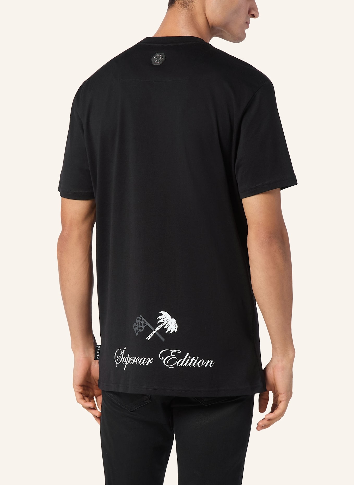 PHILIPP PLEIN T-Shirt Rundhalsausschnitt Ss SKULL: SCHWARZ