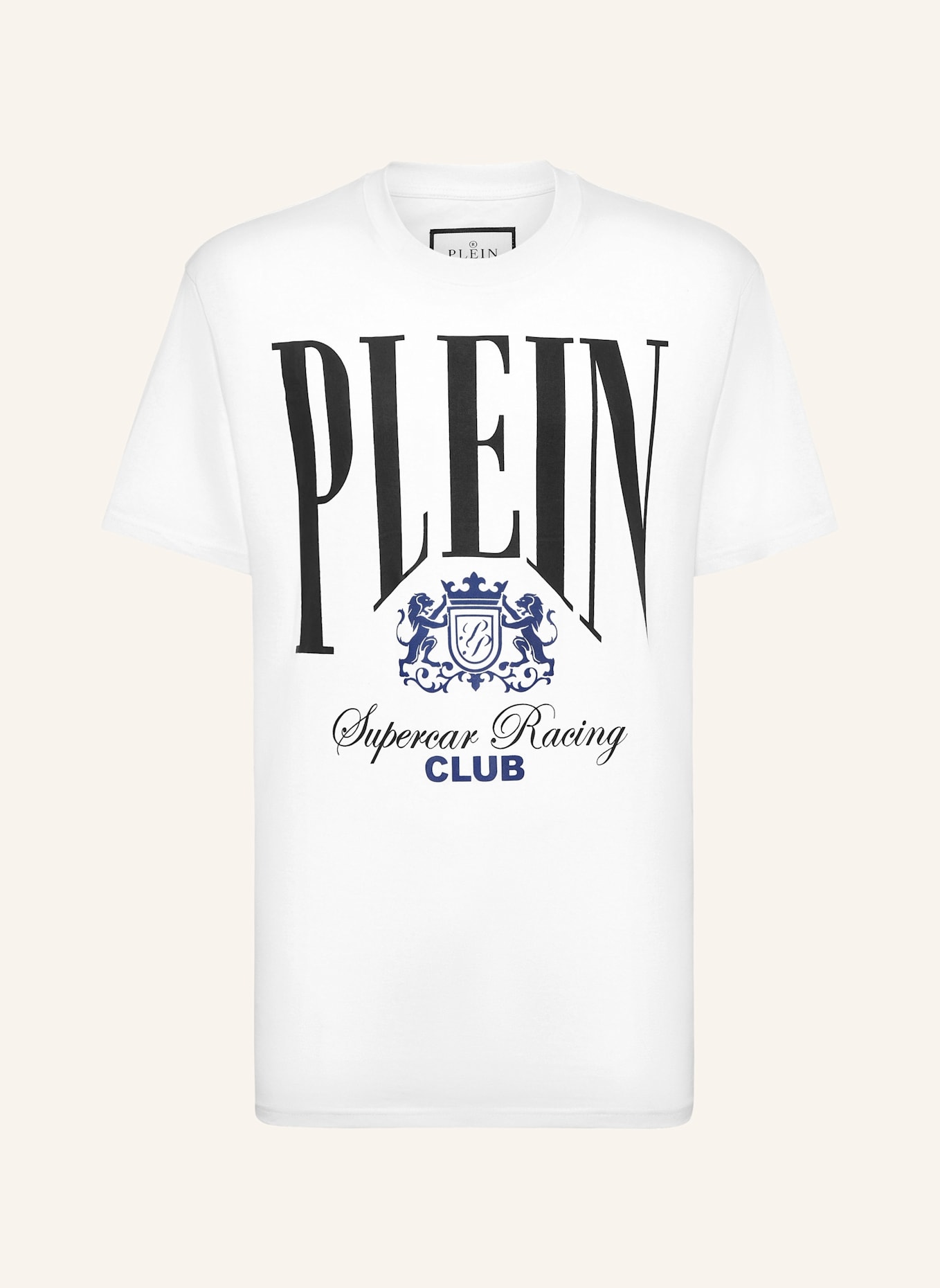 PHILIPP PLEIN T-Shirt Rundhalsausschnitt Ss RACING: WEISS