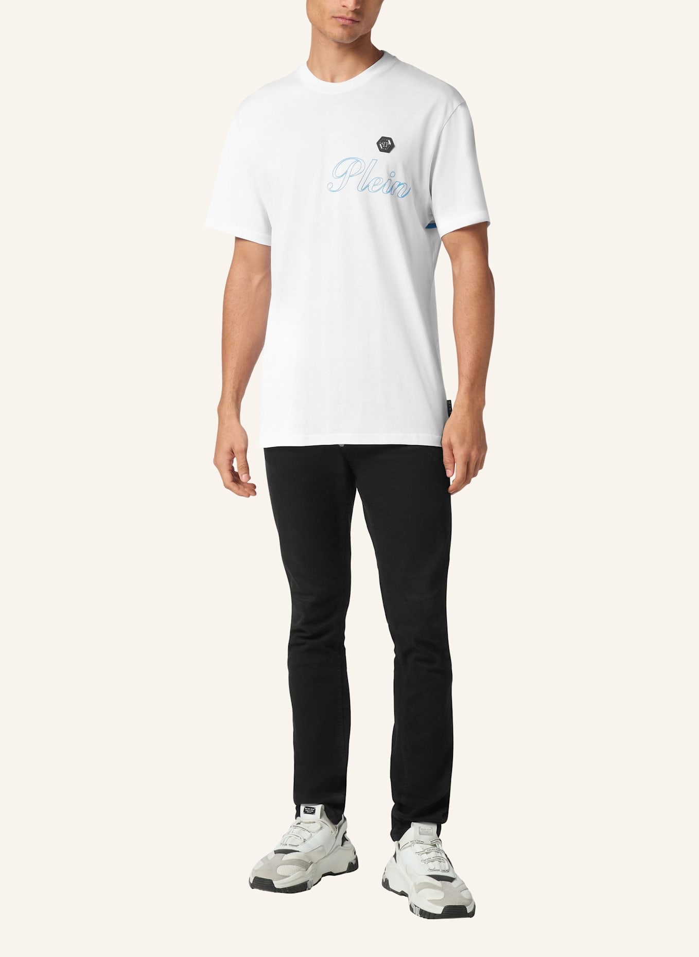 PHILIPP PLEIN T-Shirt Rundhalsausschnitt Ss: WEISS