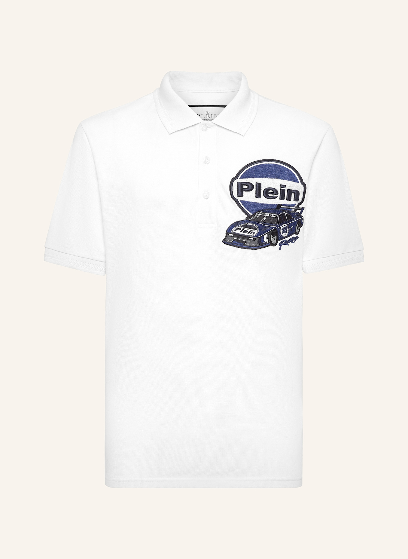 PHILIPP PLEIN PHILIPP PLEIN Poloshirt RACING, Farbe: WEISS (Bild 1)