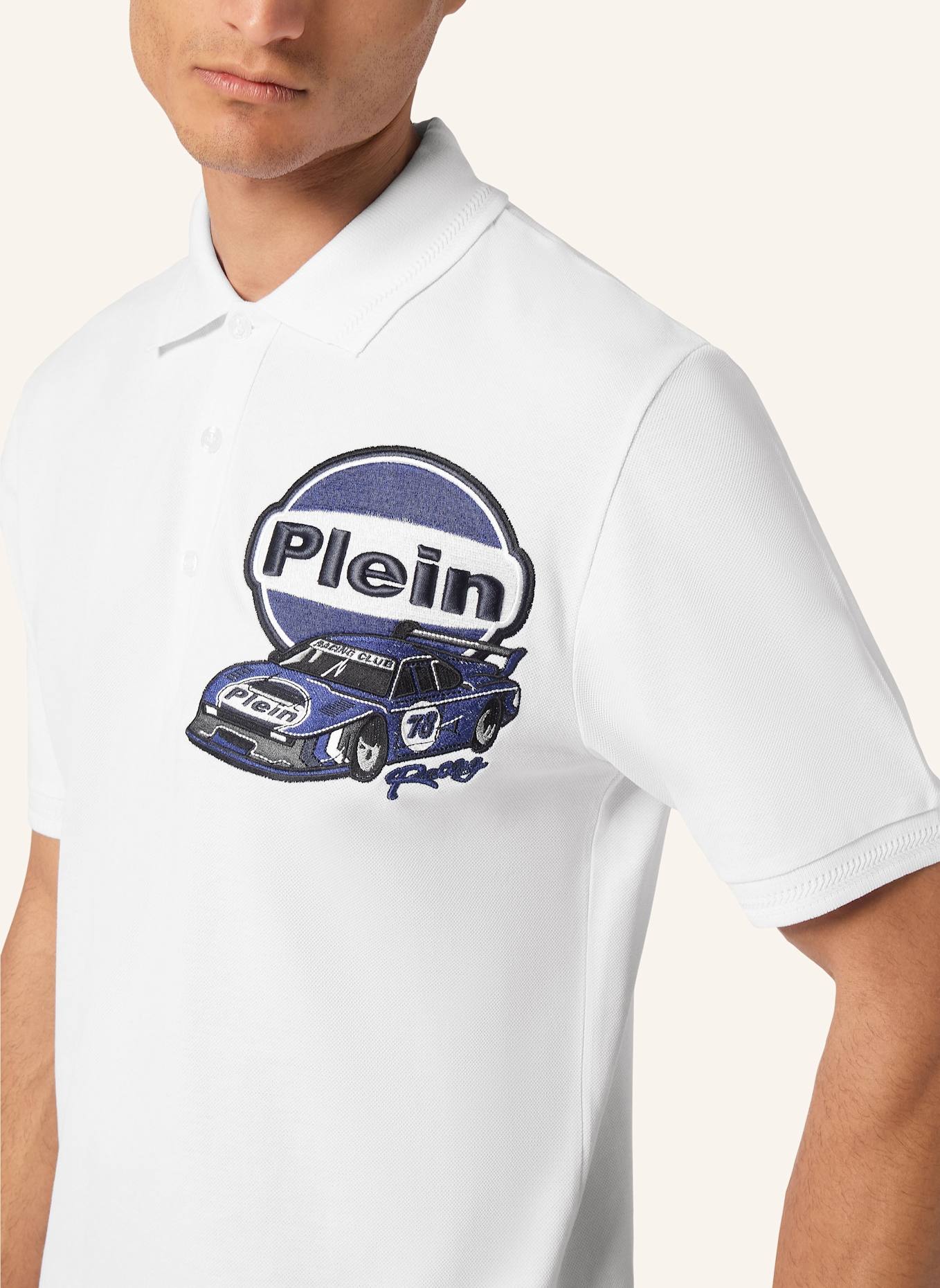 PHILIPP PLEIN PHILIPP PLEIN Poloshirt RACING, Farbe: WEISS (Bild 3)