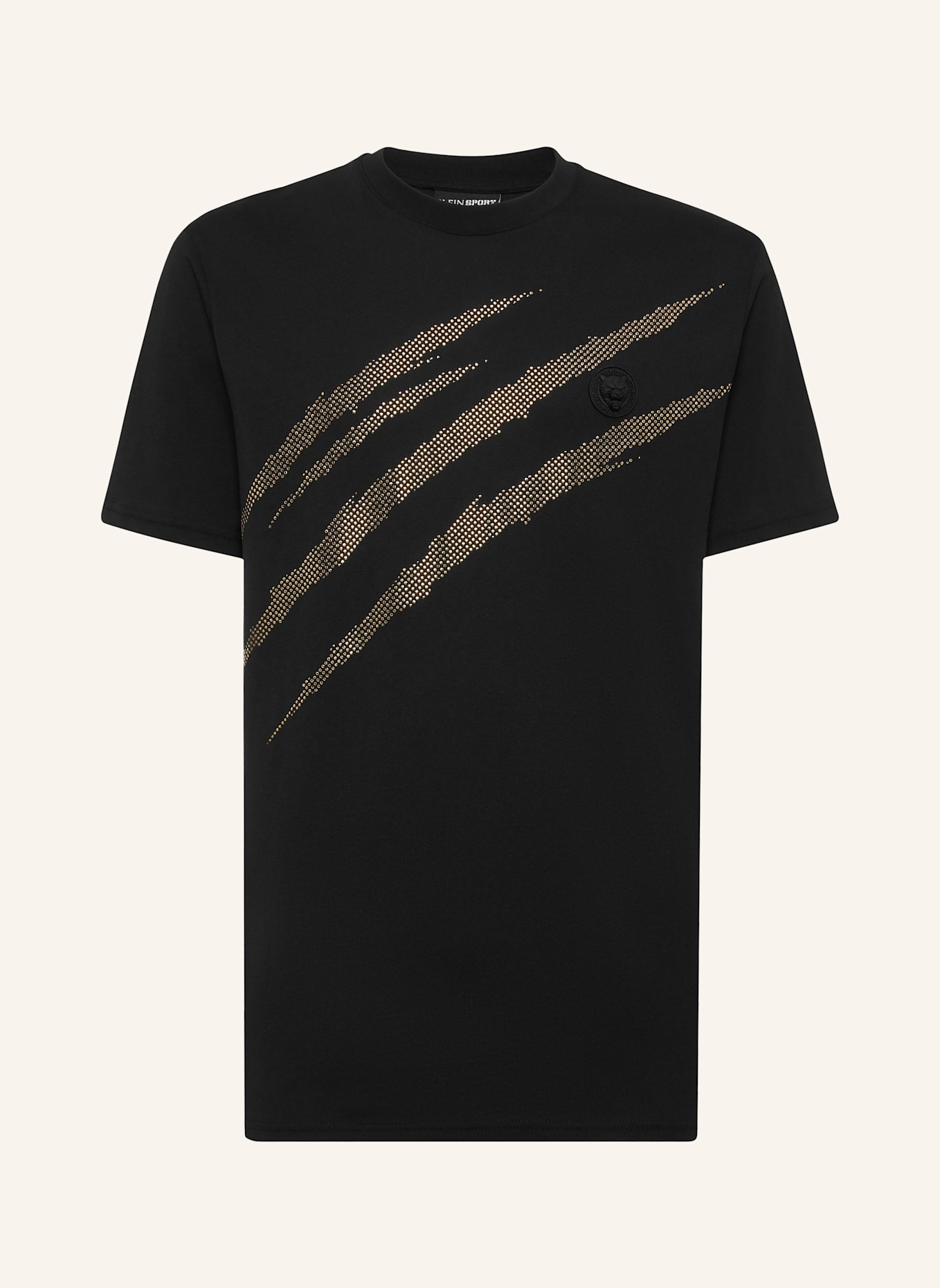 PLEIN SPORT T-Shirt Rundhalsausschnitt Ss SCRATCH: SCHWARZ
