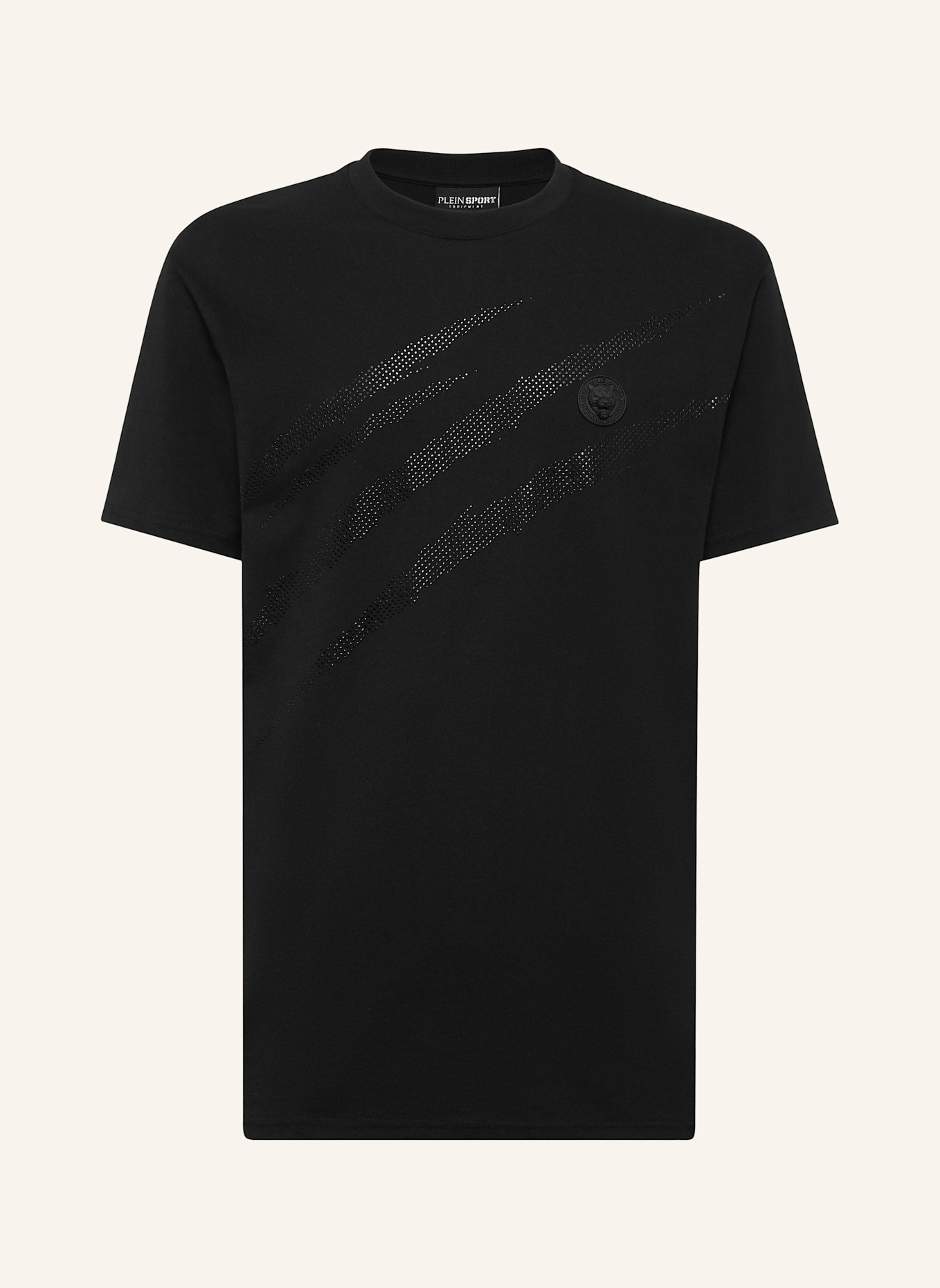 PLEIN SPORT T-Shirt Rundhalsausschnitt Ss SCRATCH: SCHWARZ