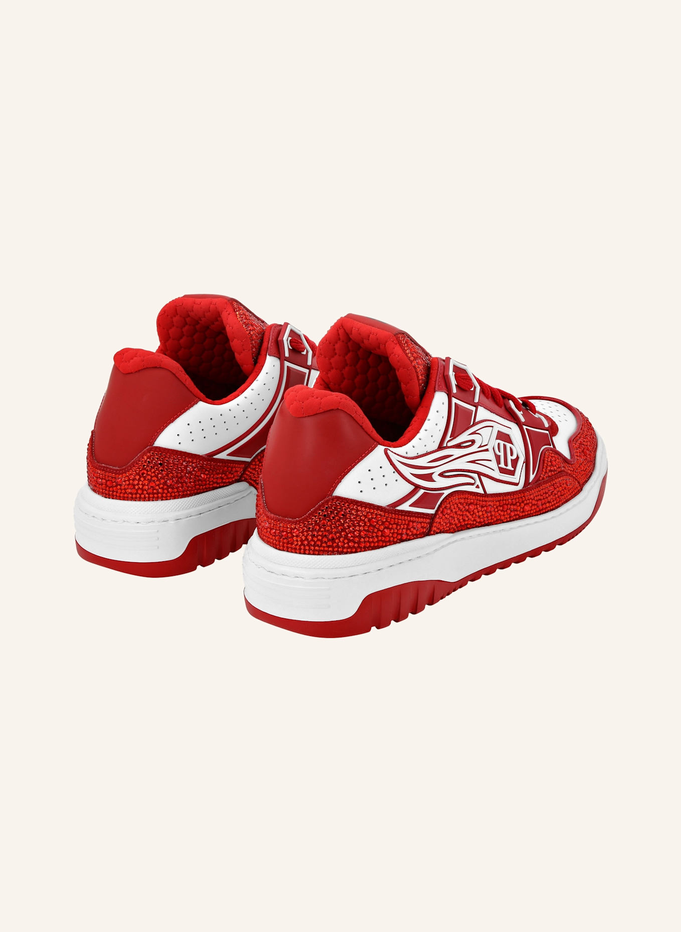 PHILIPP PLEIN Lo-Top Turnschuhe HEXAGON: WEISS