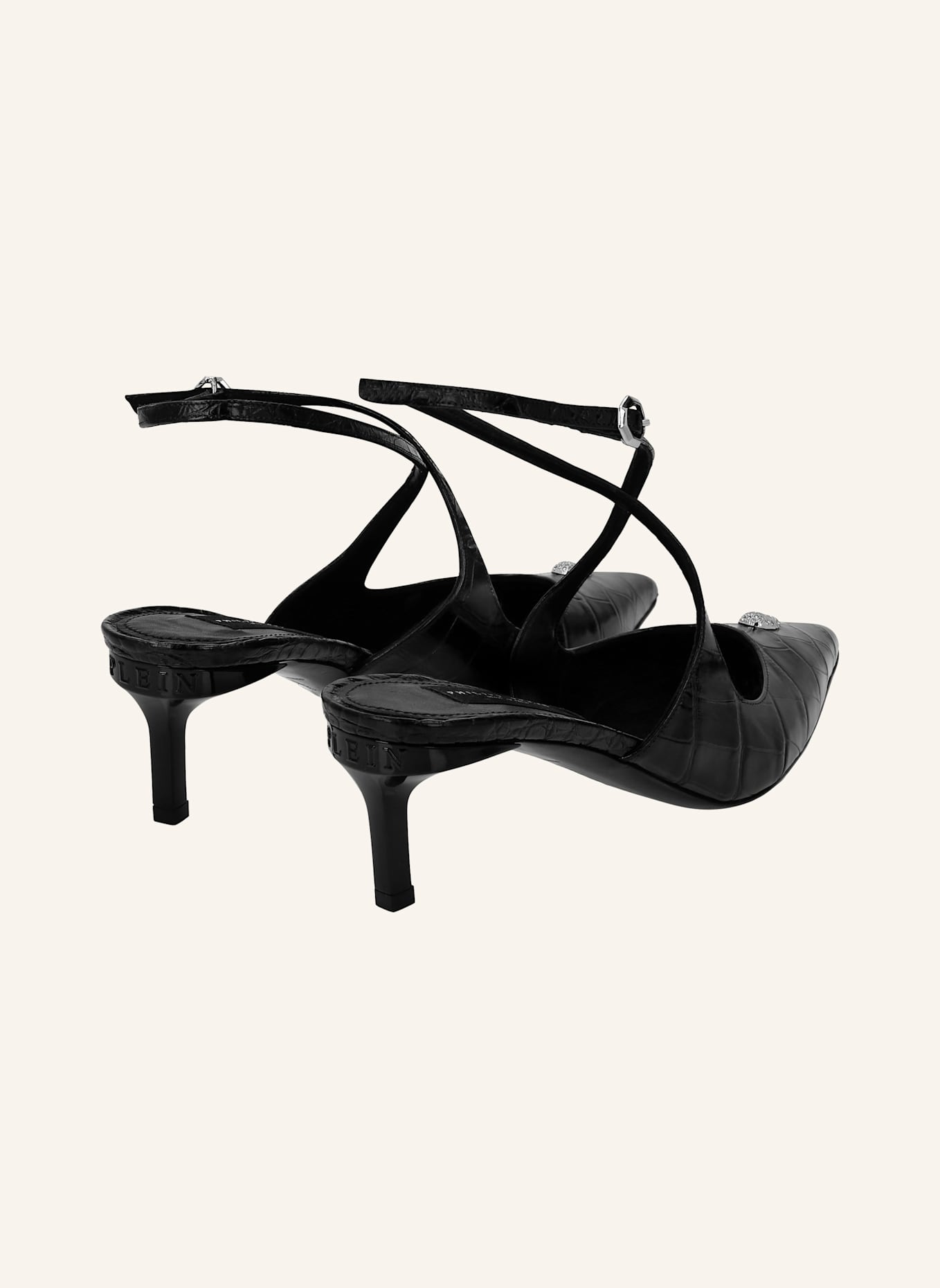 PHILIPP PLEIN Slingback-Schuhe: SCHWARZ