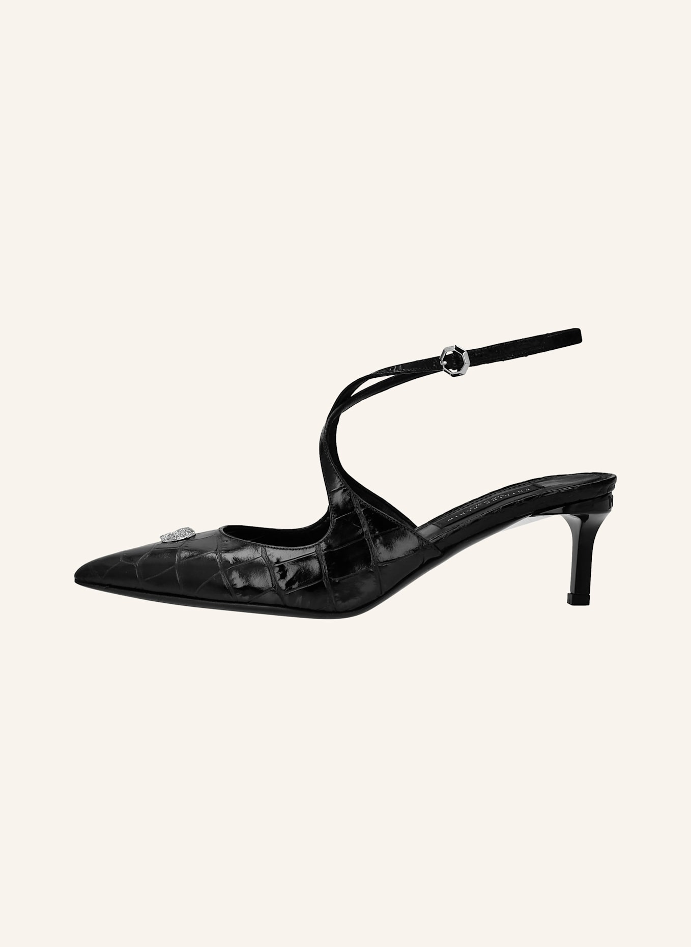 PHILIPP PLEIN Slingback-Schuhe: SCHWARZ