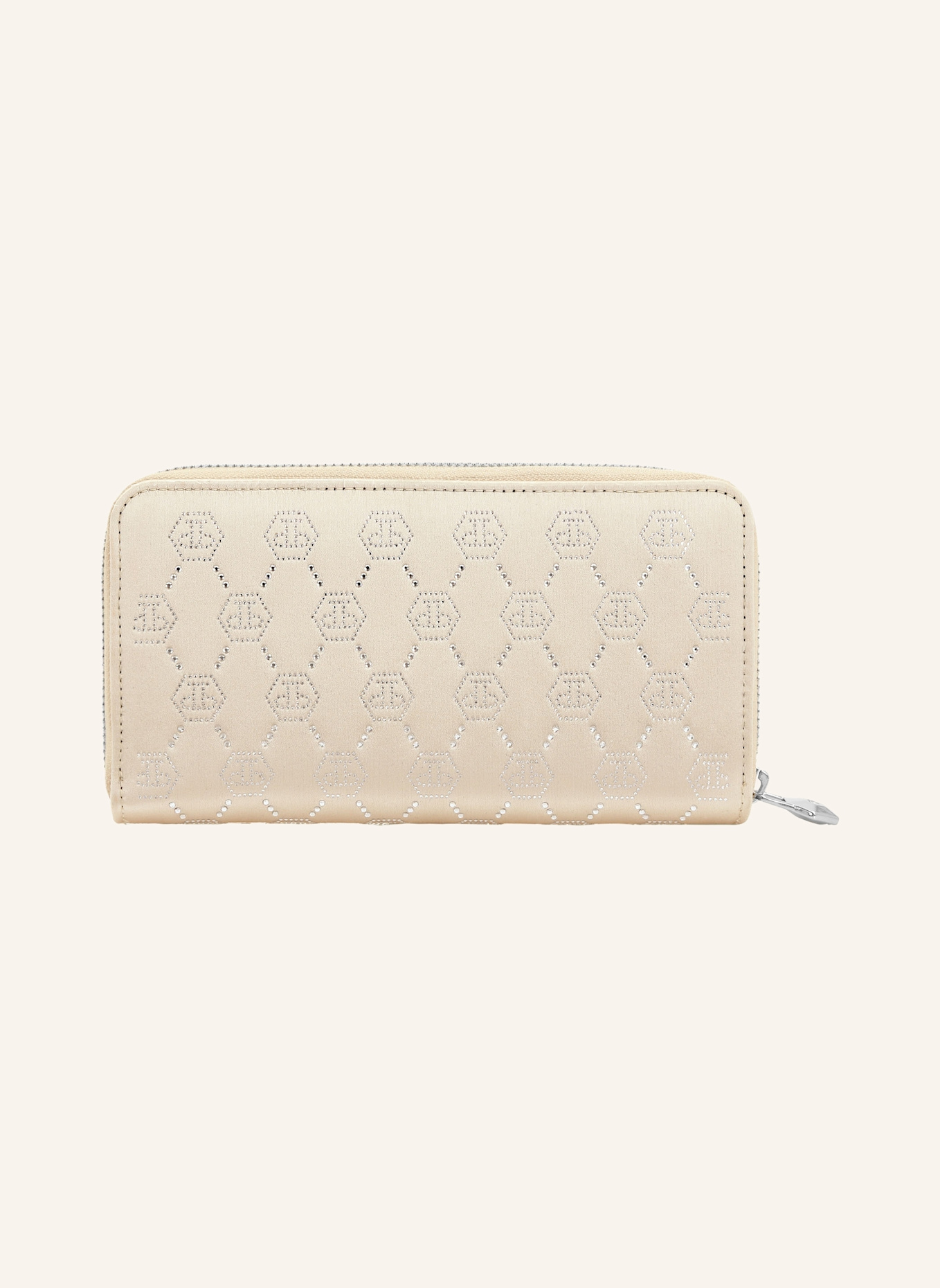 PHILIPP PLEIN Brieftasche mit Reißverschluss: BEIGE