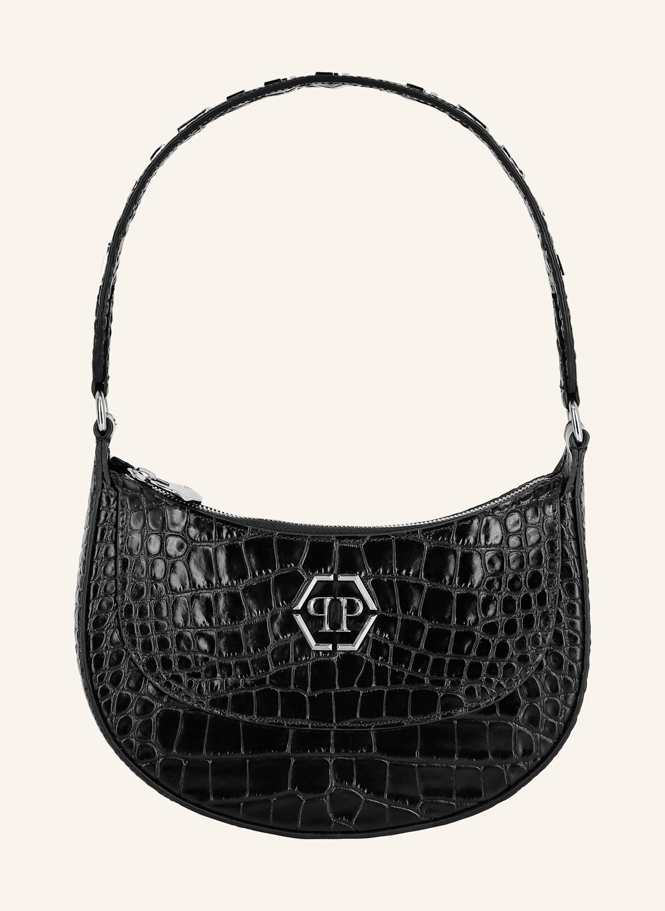 PHILIPP PLEIN Henkel Tasche: SCHWARZ