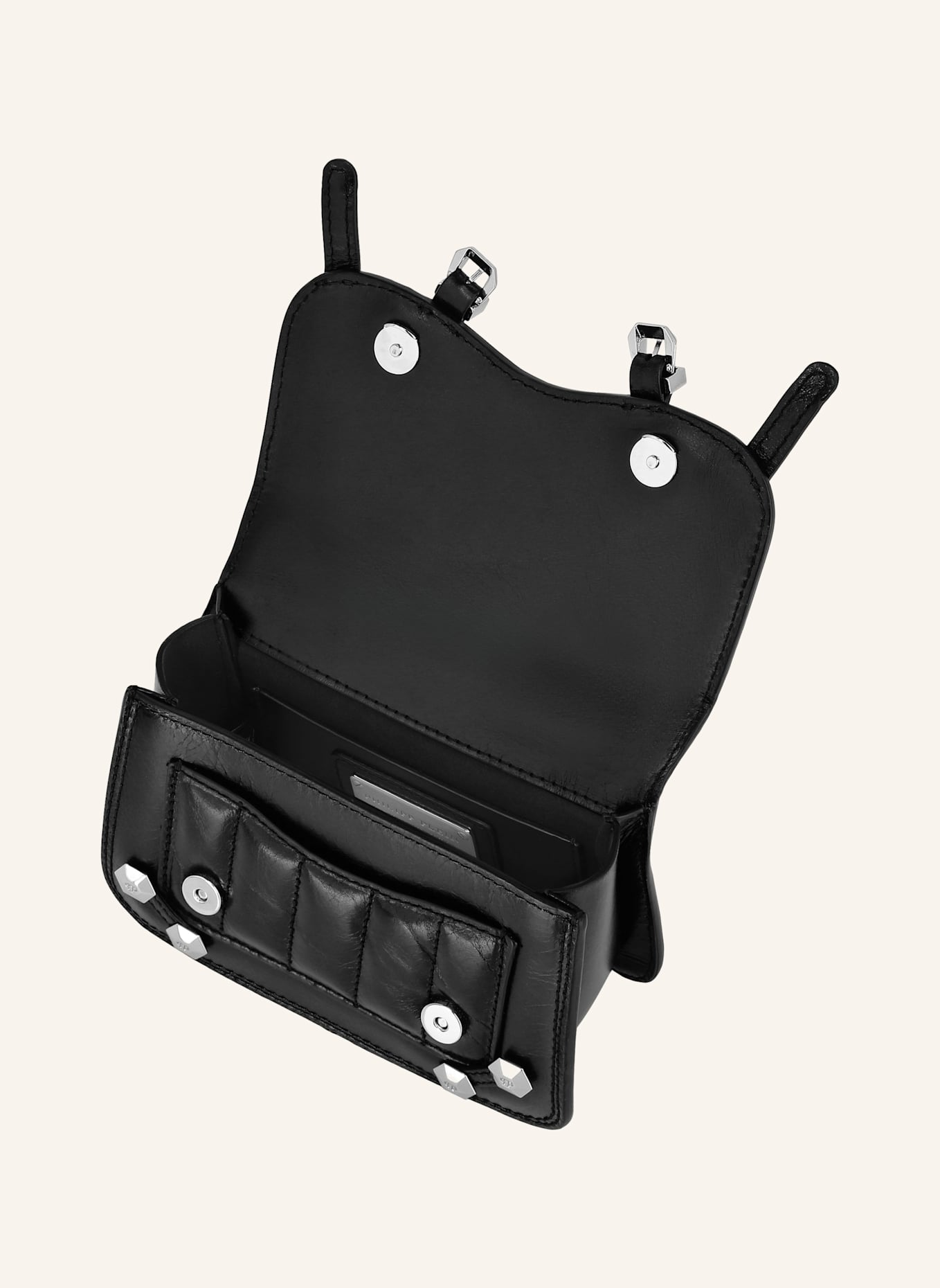 PHILIPP PLEIN Henkel Tasche HEXAGON: SCHWARZ