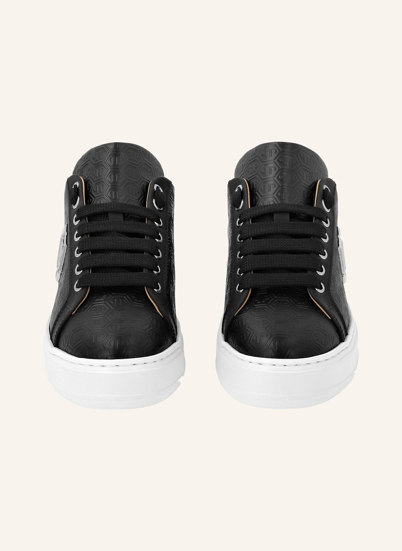 PHILIPP PLEIN Leder Sneaker MONOGRAM: SCHWARZ