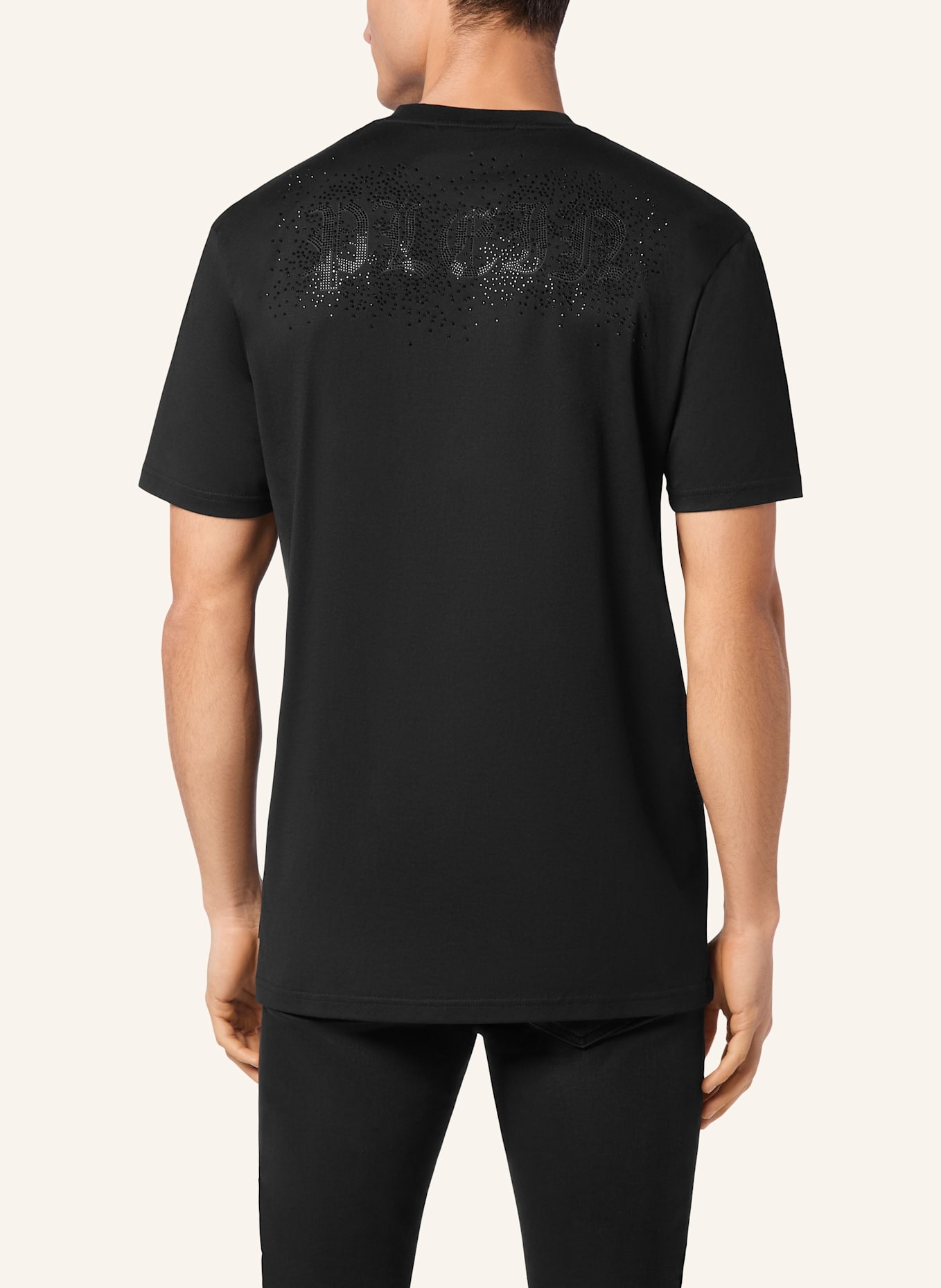 PHILIPP PLEIN T-Shirt Rundhalsausschnitt Ss GOTHIC PLEIN: SCHWARZ