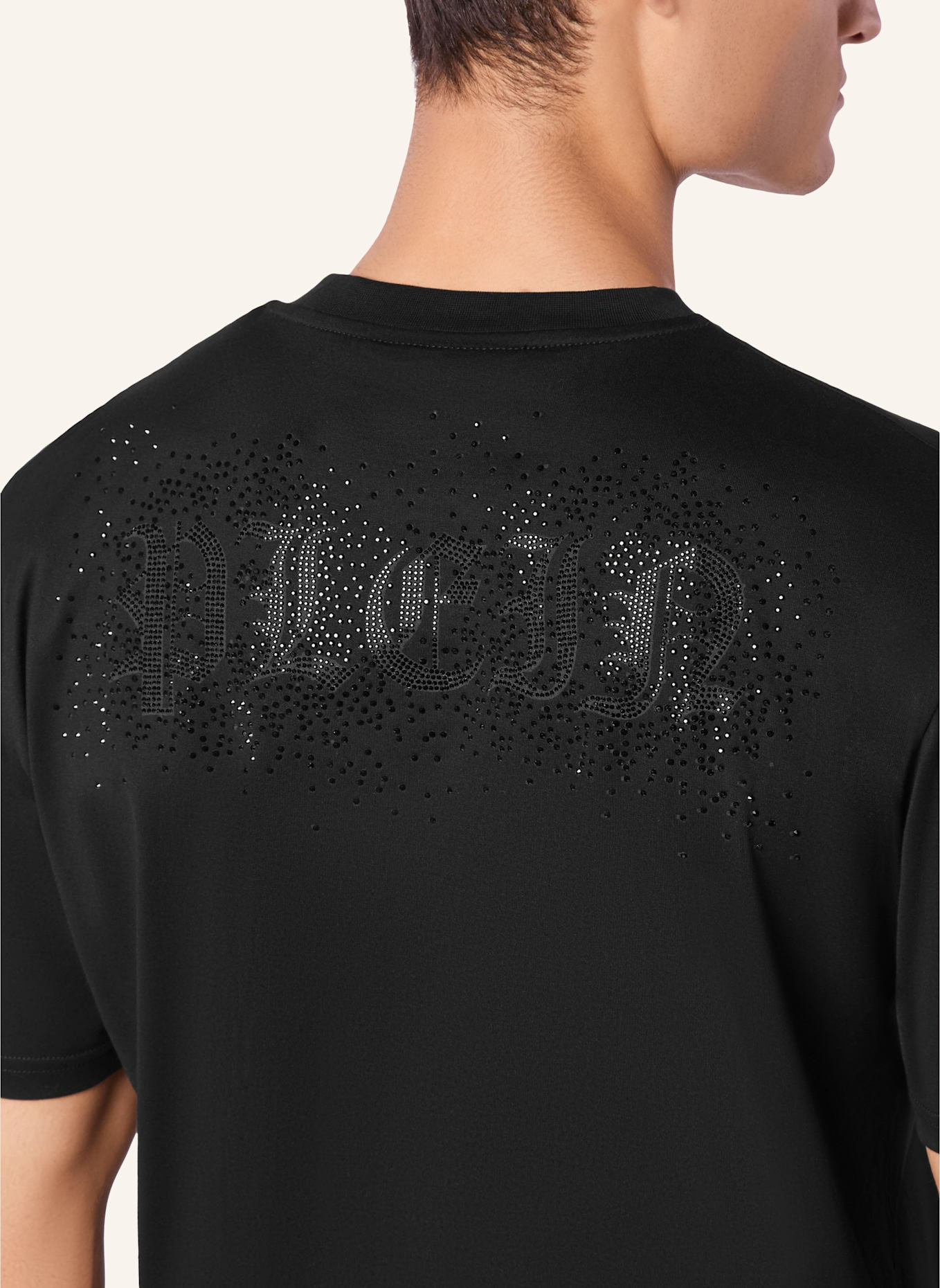 PHILIPP PLEIN T-Shirt Rundhalsausschnitt Ss GOTHIC PLEIN: SCHWARZ