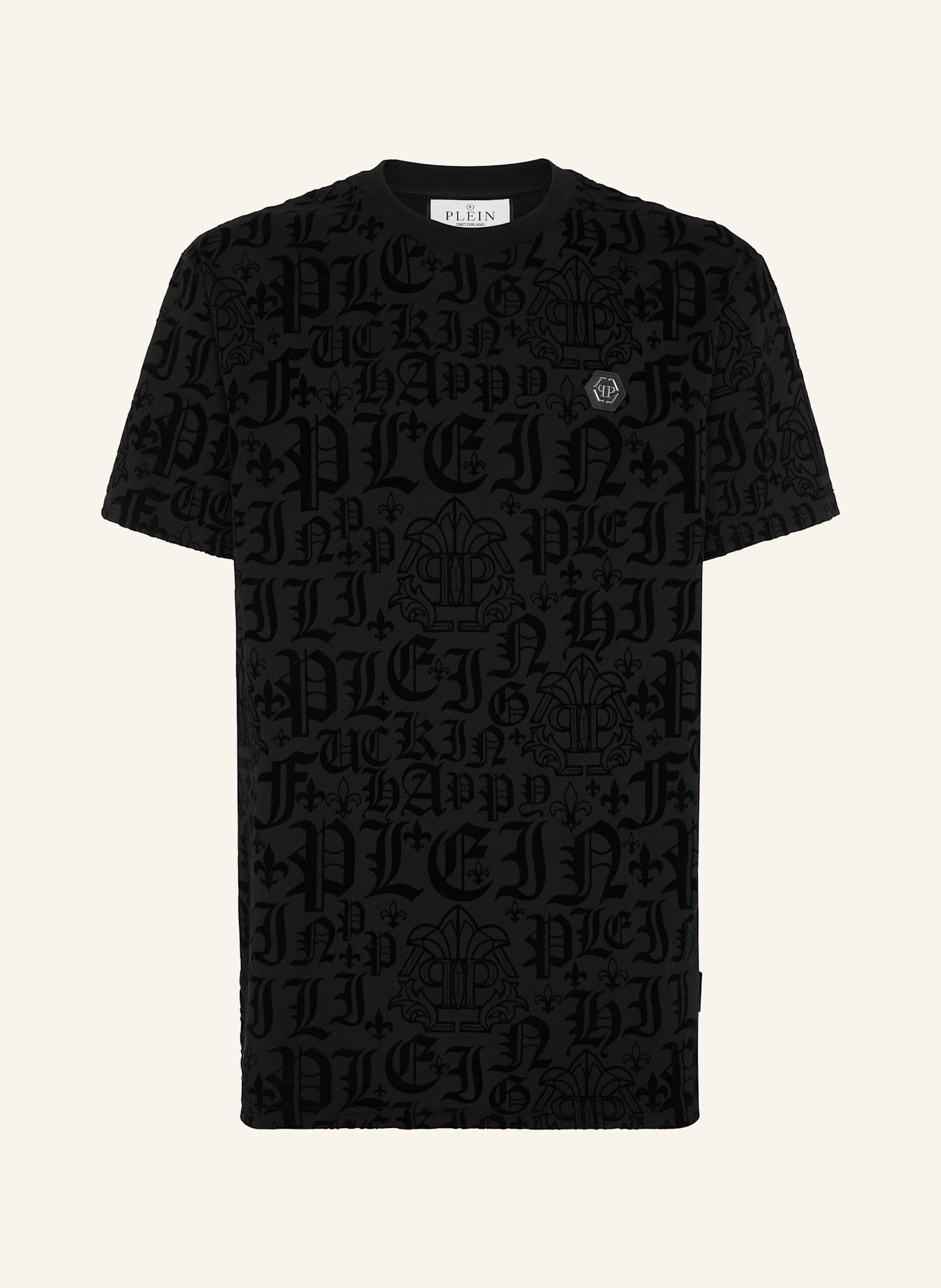 PHILIPP PLEIN T-Shirt Rundhalsausschnitt Ss GOTHIC PLEIN: SCHWARZ