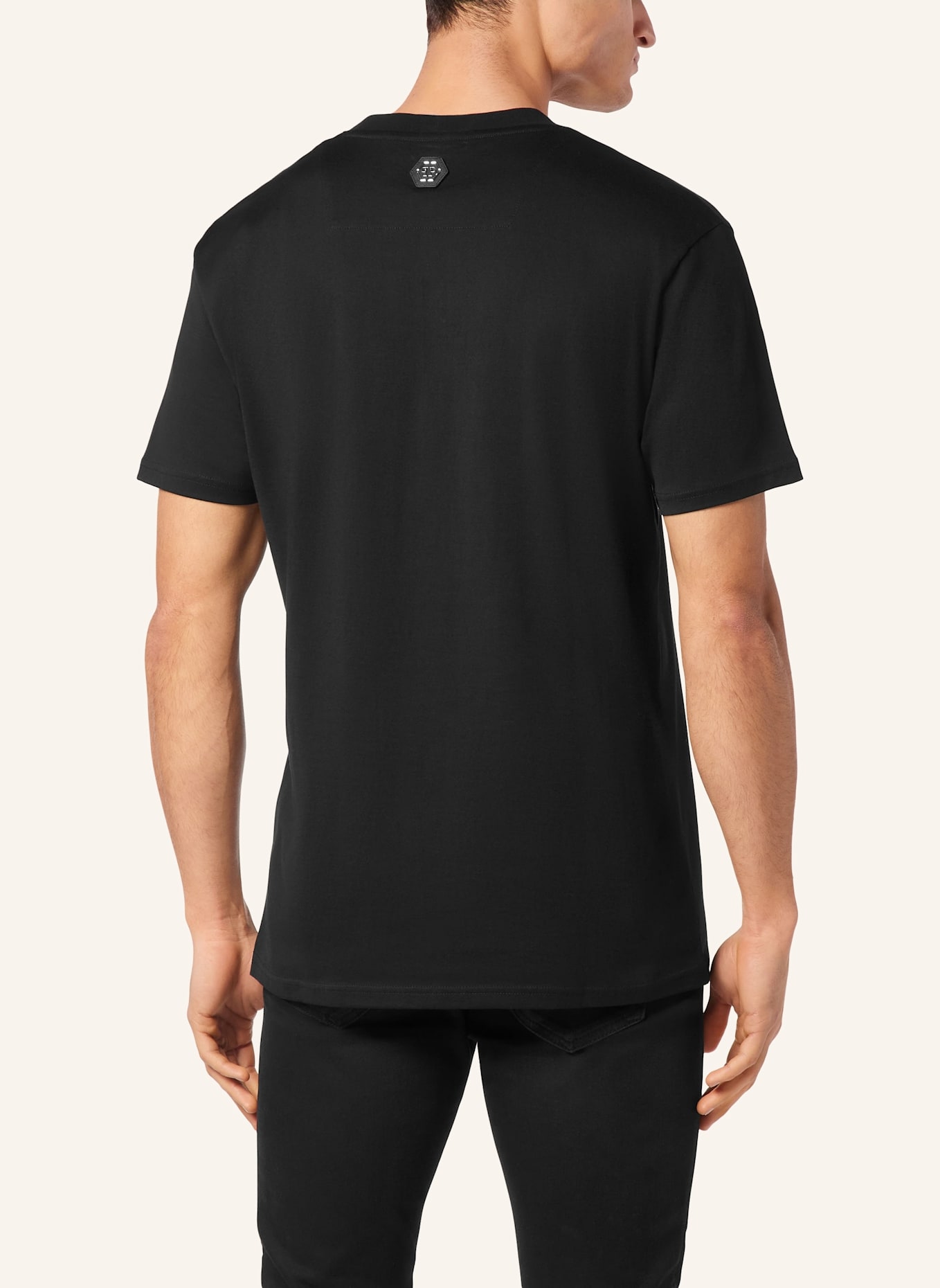 PHILIPP PLEIN T-Shirt Rundhalsausschnitt Ss: SCHWARZ