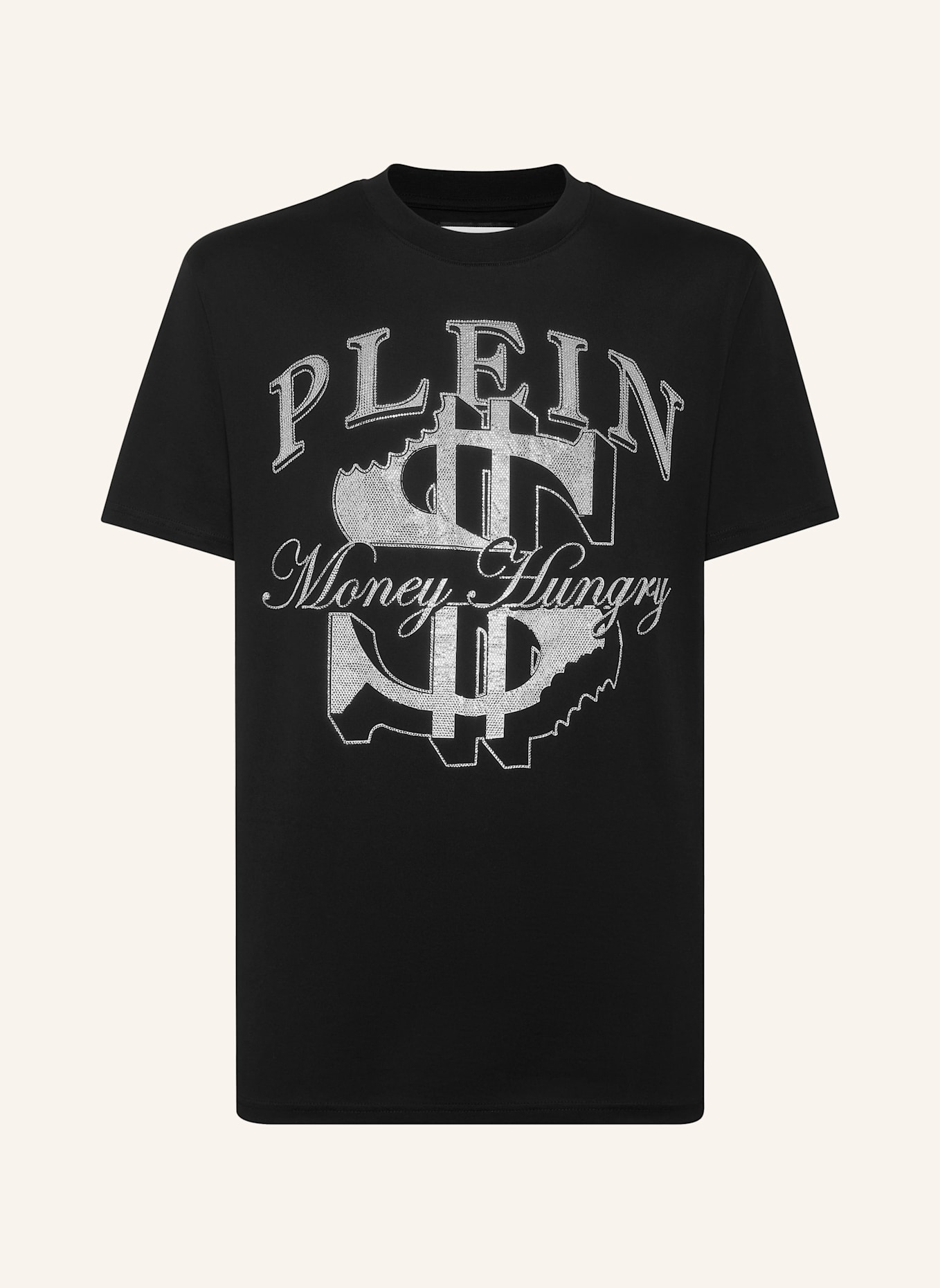 PHILIPP PLEIN T-Shirt Rundhalsausschnitt Ss: SCHWARZ