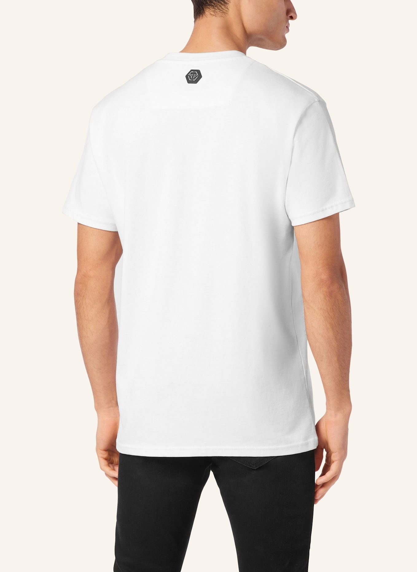 PHILIPP PLEIN T-Shirt Rundhalsausschnitt Ss: WEISS