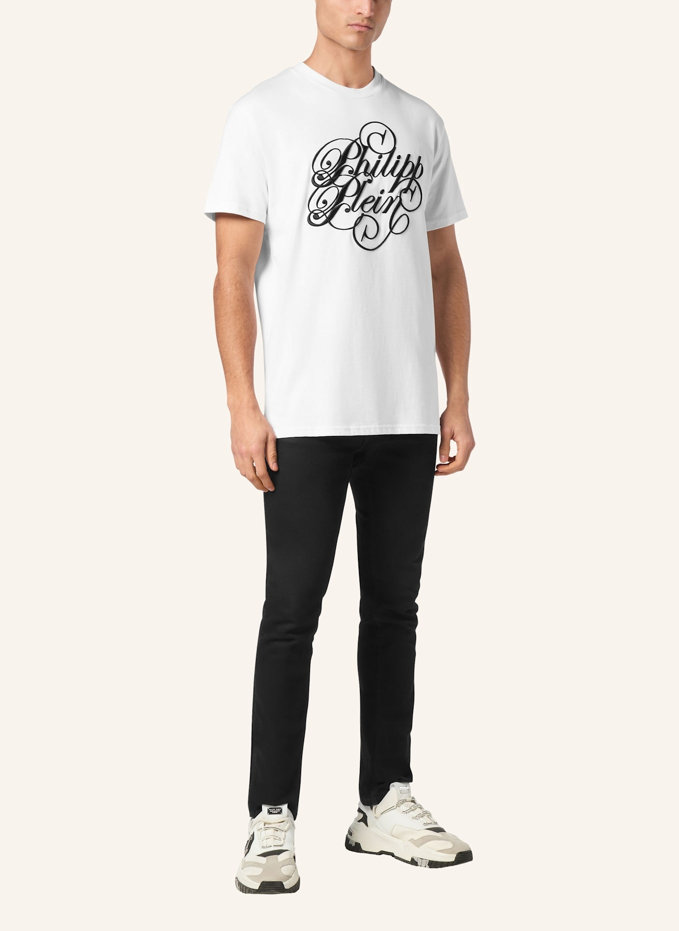PHILIPP PLEIN T-Shirt Rundhalsausschnitt Ss: WEISS