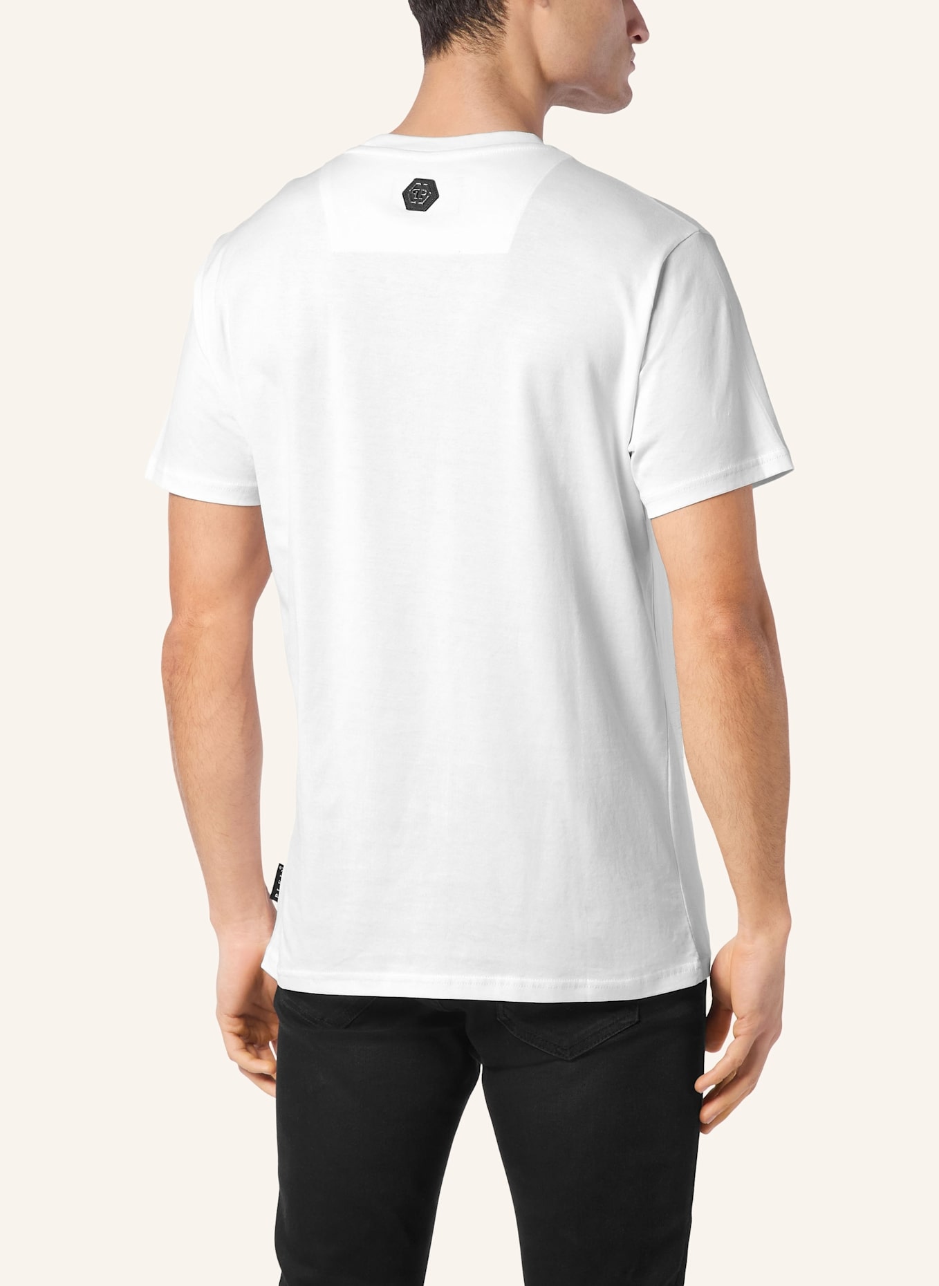 PHILIPP PLEIN T-Shirt Rundhalsausschnitt Ss DUCK: WEISS
