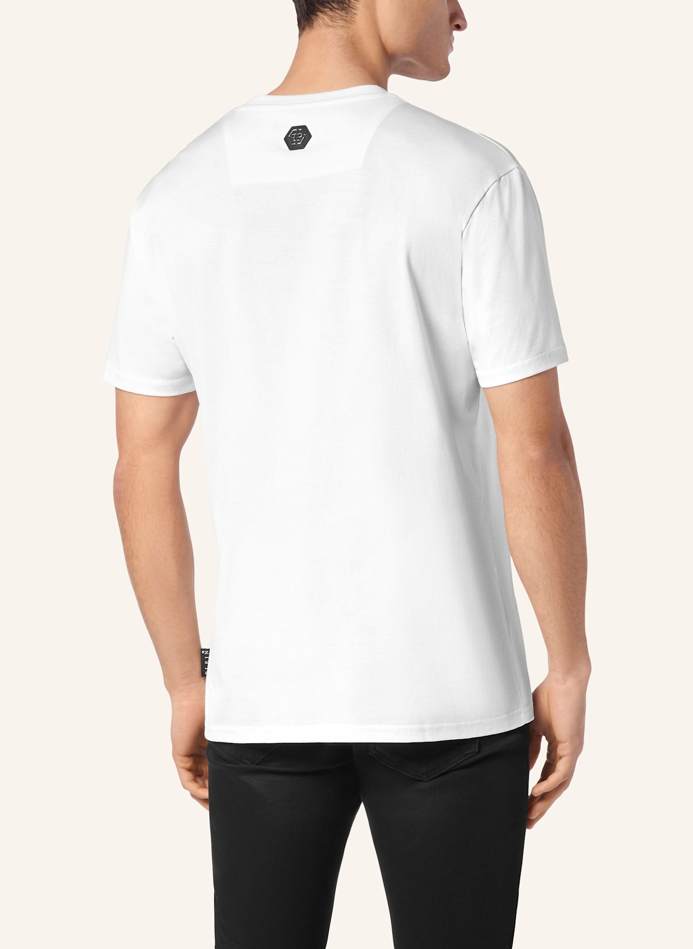 PHILIPP PLEIN T-Shirt Rundhalsausschnitt Ss DUCK: WEISS