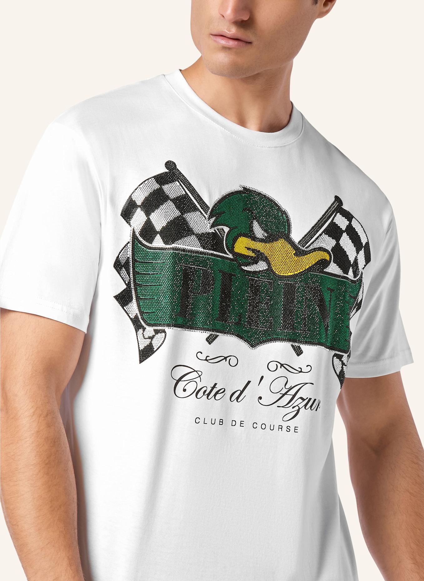 PHILIPP PLEIN T-Shirt Rundhalsausschnitt Ss DUCK: WEISS