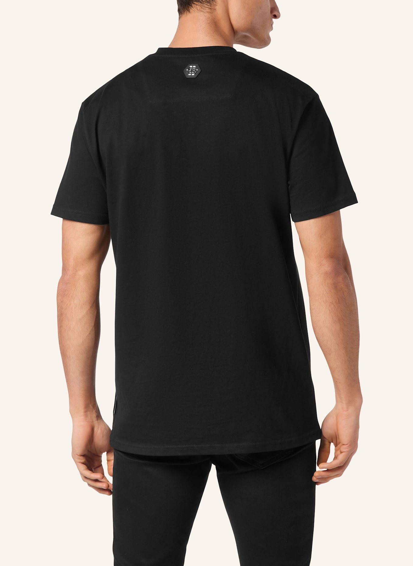 PHILIPP PLEIN T-Shirt Rundhalsausschnitt Ss: SCHWARZ