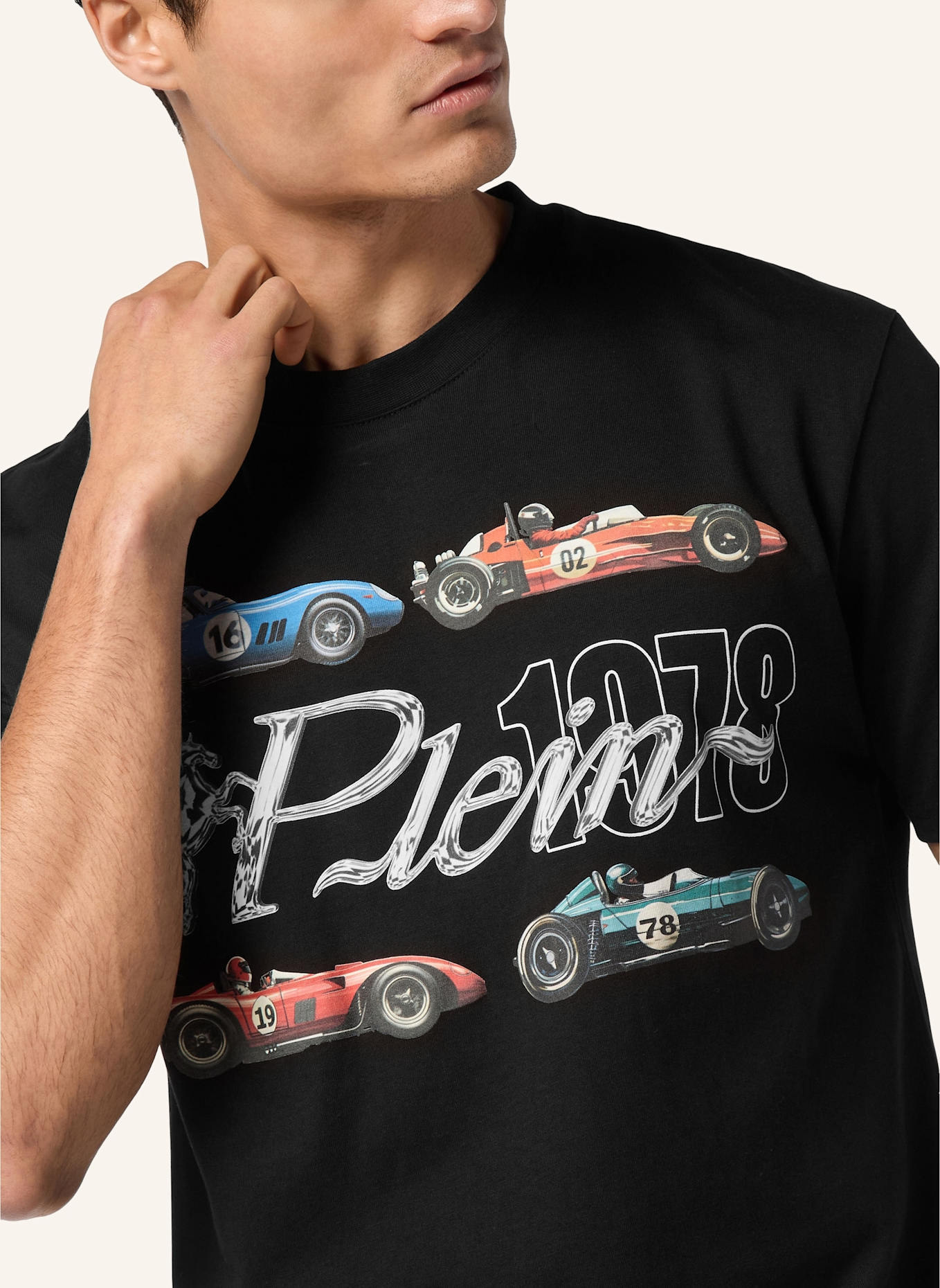 PHILIPP PLEIN T-Shirt Rundhalsausschnitt Ss: SCHWARZ