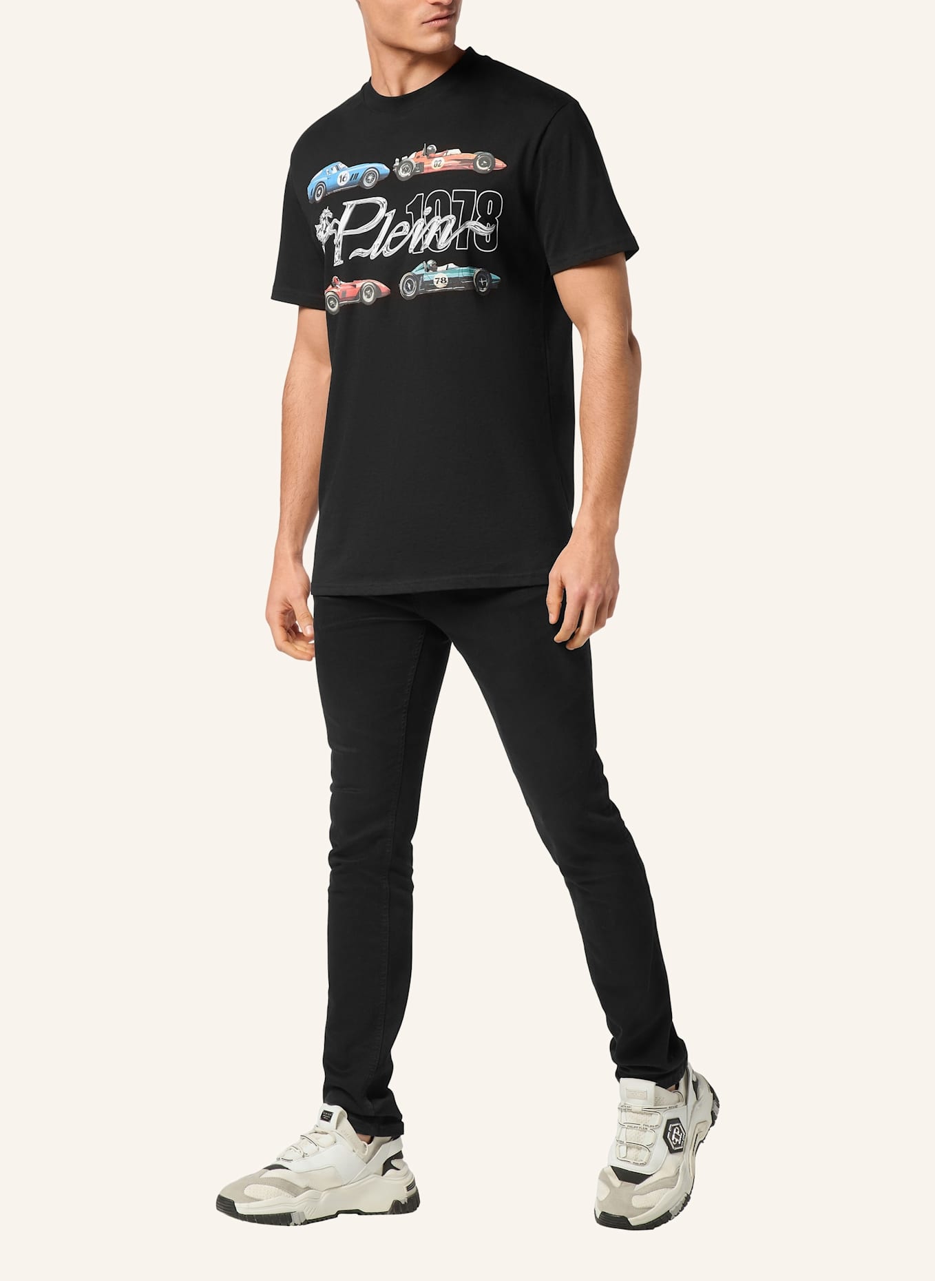 PHILIPP PLEIN T-Shirt Rundhalsausschnitt Ss: SCHWARZ