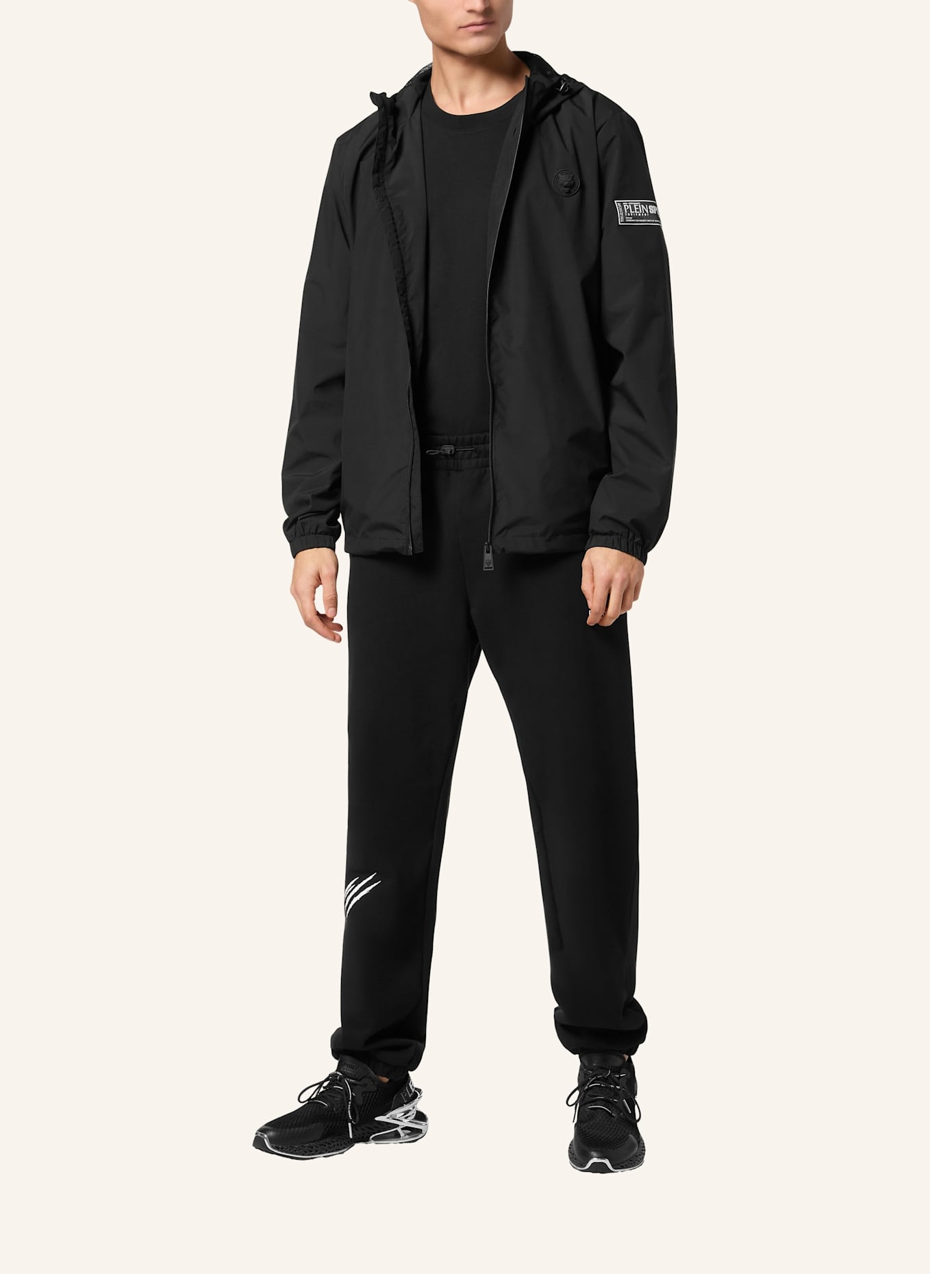 PLEIN SPORT Windbreaker: SCHWARZ