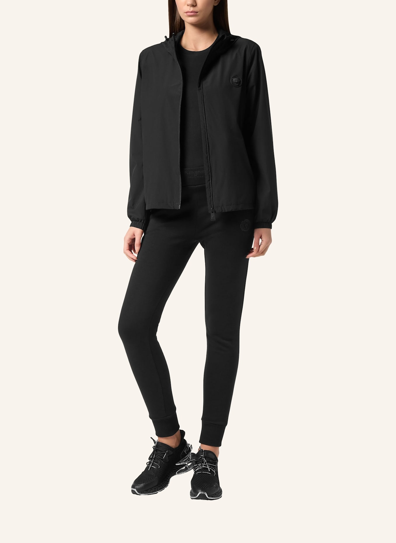 PLEIN SPORT Sweatjacke: SCHWARZ