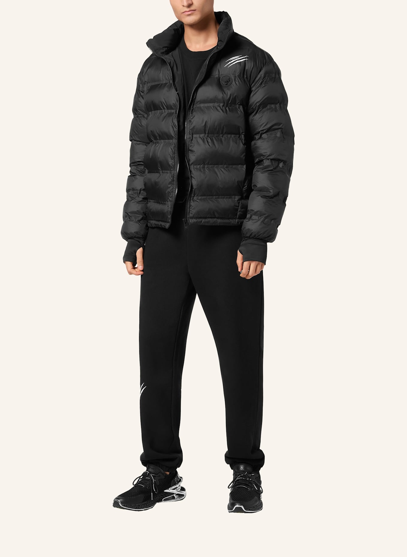 PLEIN SPORT Daunenjacke SCRATCH: SCHWARZ