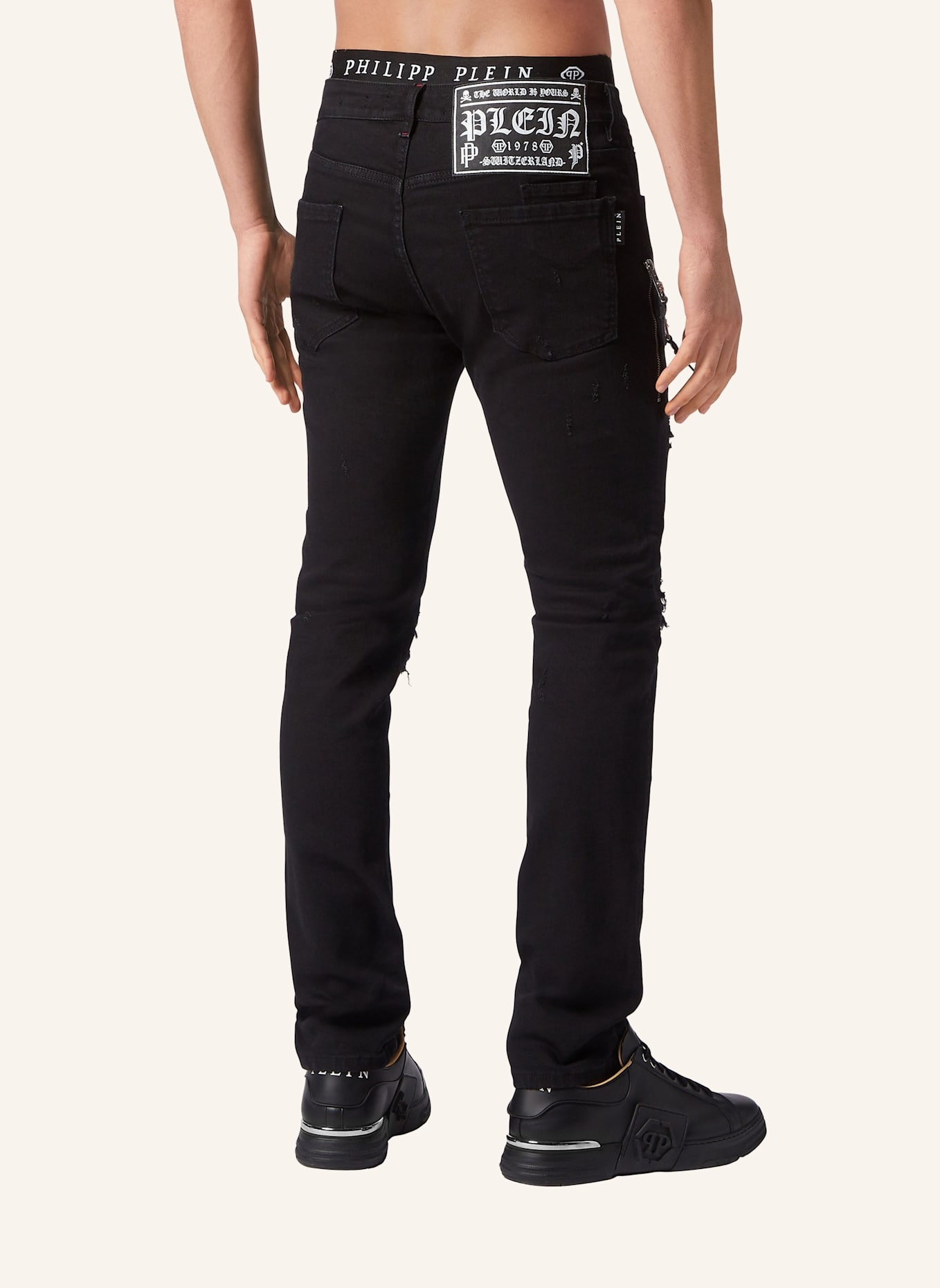 PHILIPP PLEIN Jeans Regular Fit: SCHWARZ