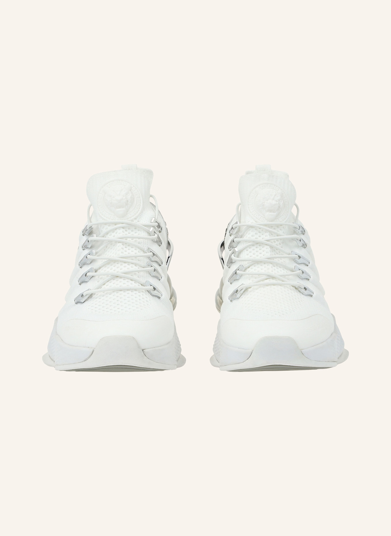 PLEIN SPORT Runner Sneaker TIGER ATTACK//GEN.X.04: WEISS/ SILBER