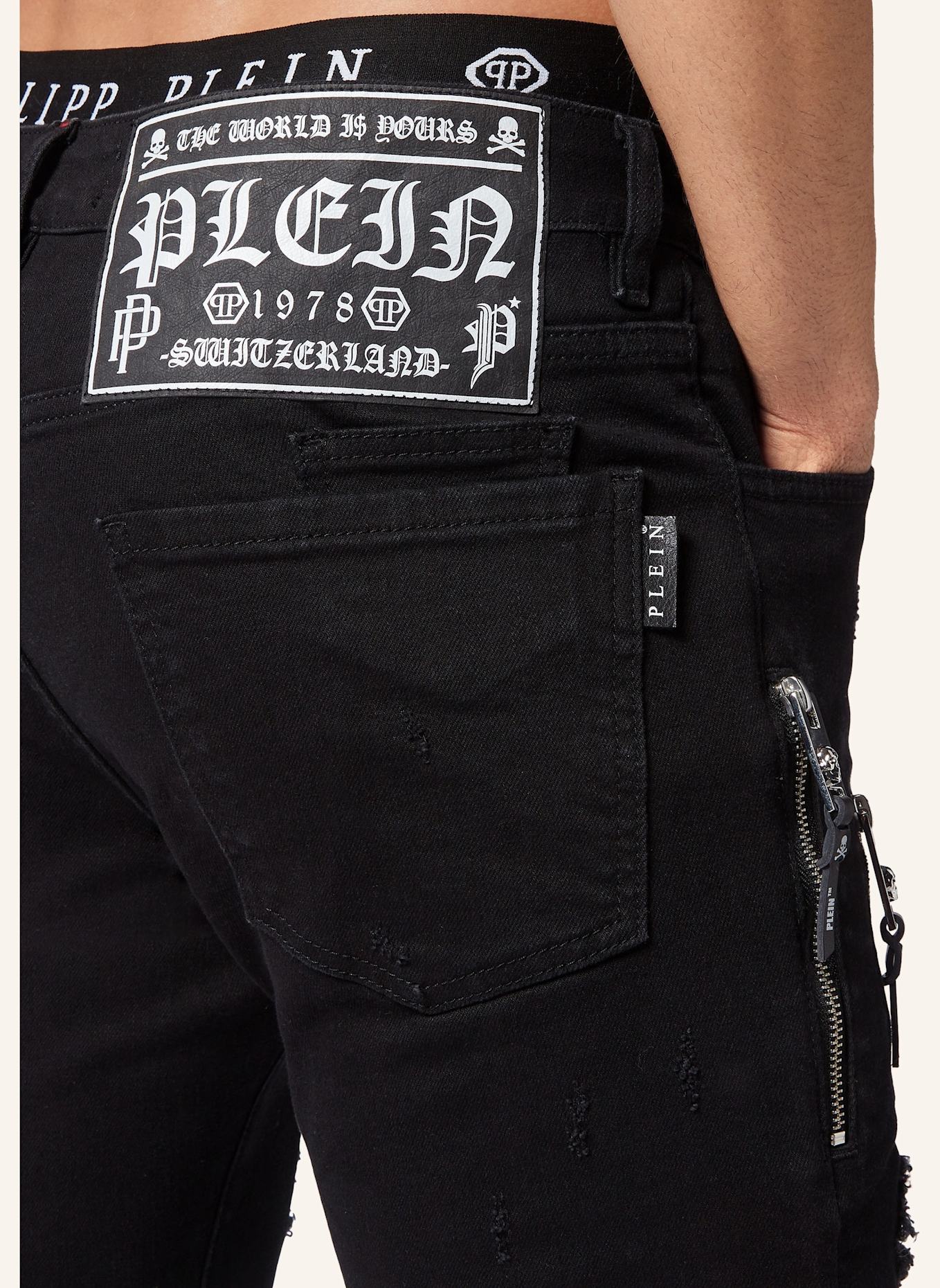 PHILIPP PLEIN Jeans Regular Fit: SCHWARZ