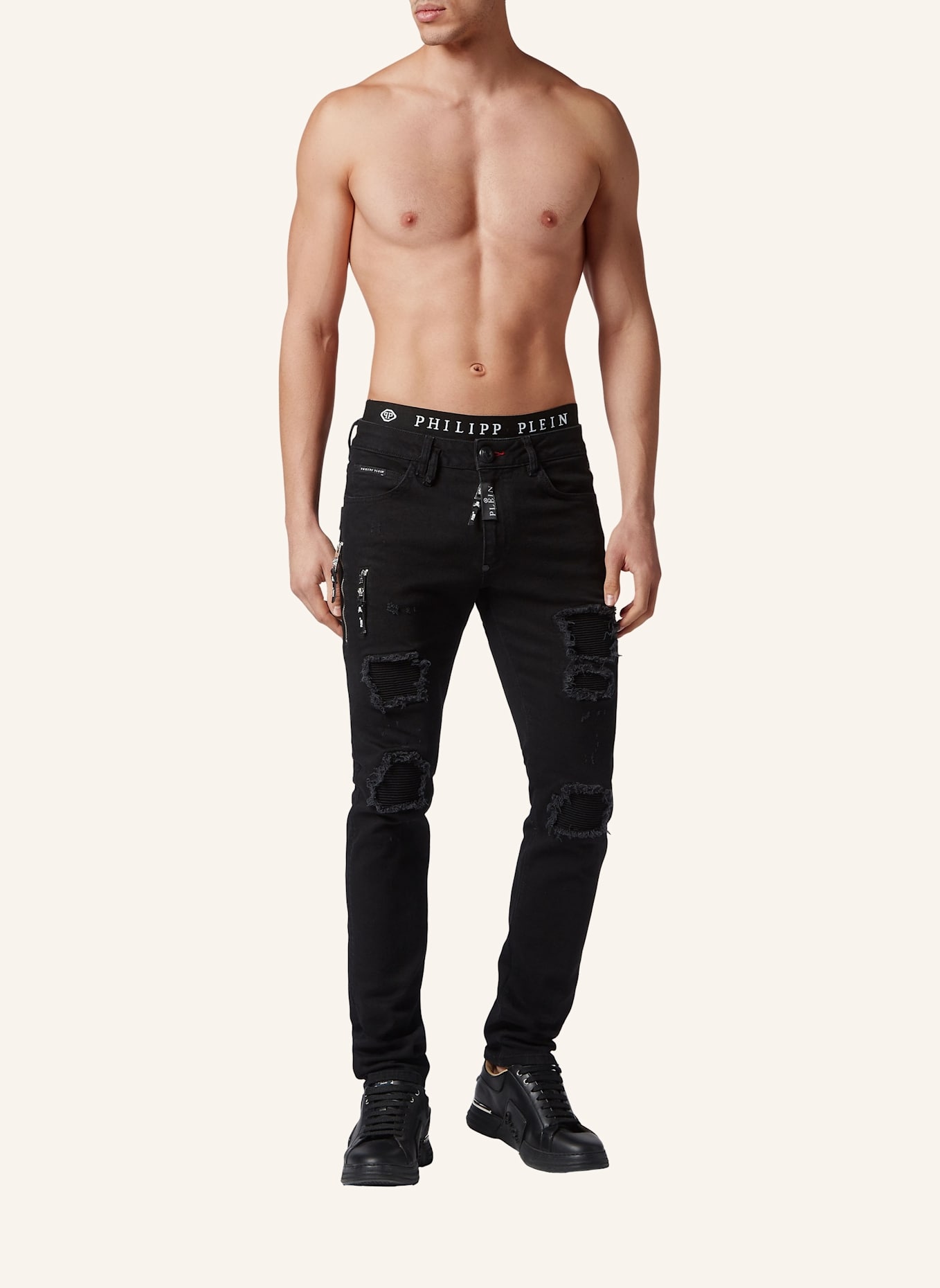 PHILIPP PLEIN Jeans Regular Fit: SCHWARZ
