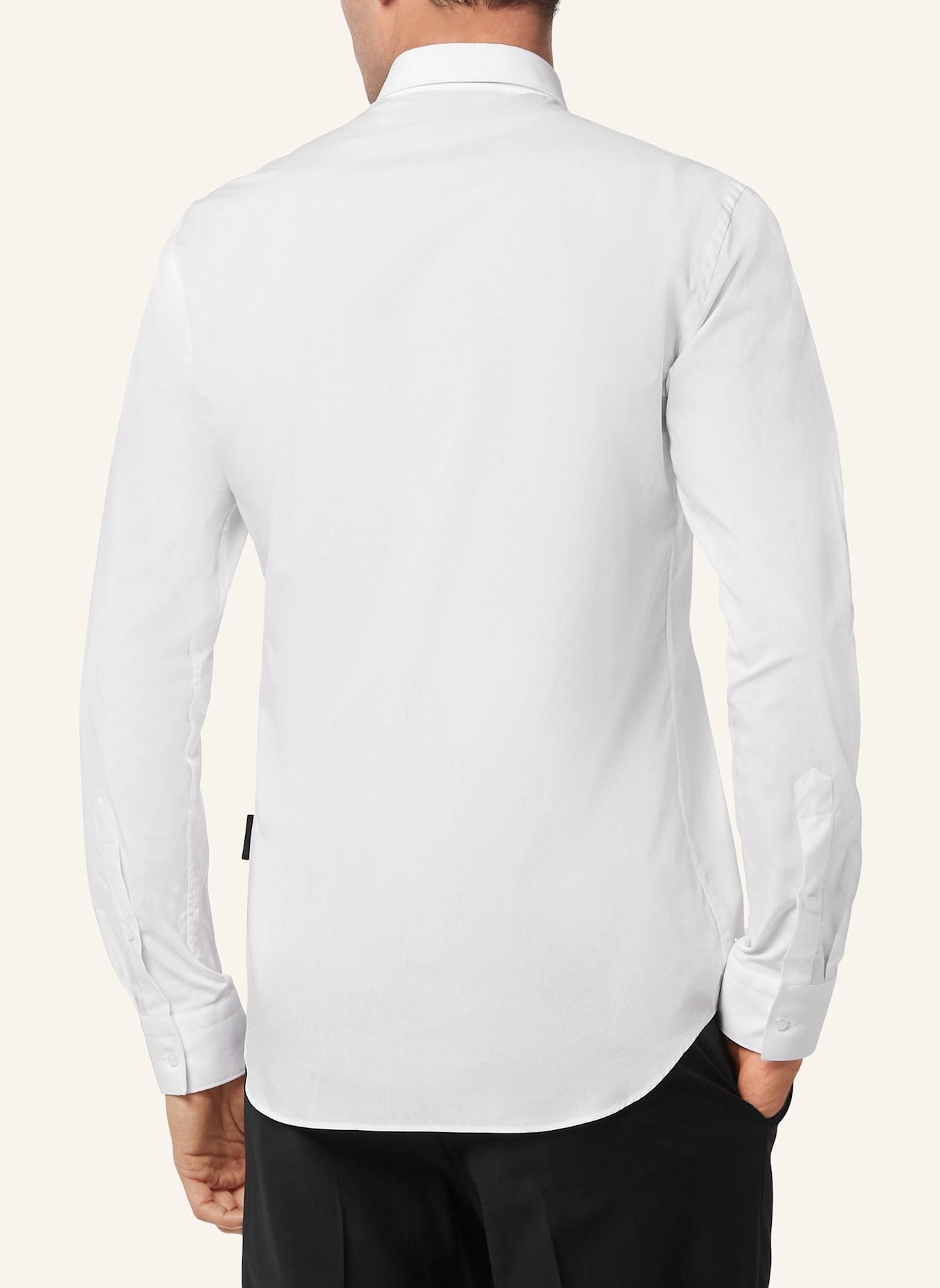 PHILIPP PLEIN Hemd Sugar Daddy Cut LS: WEISS
