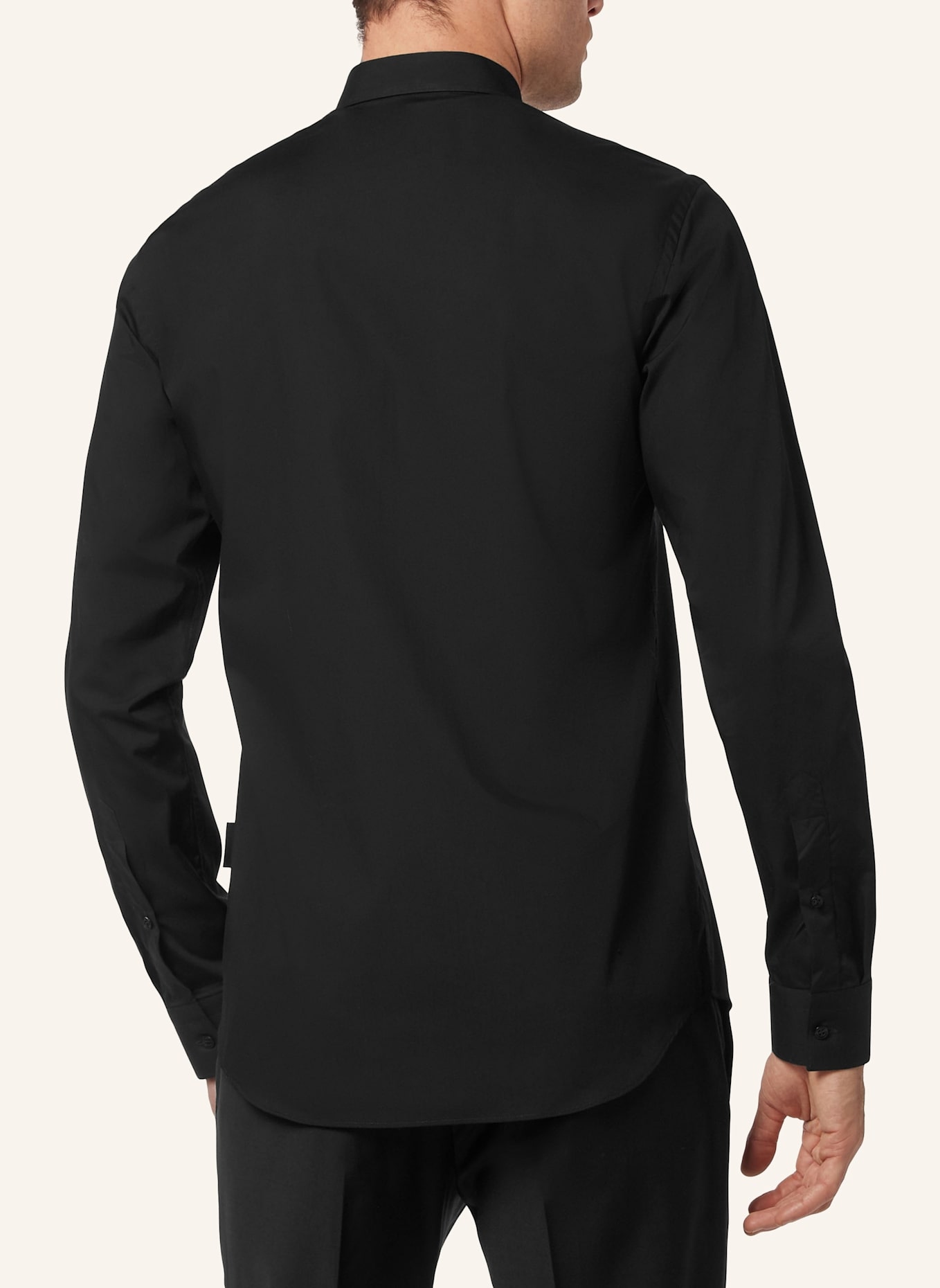 PHILIPP PLEIN Hemd Sugar Daddy Cut LS: SCHWARZ