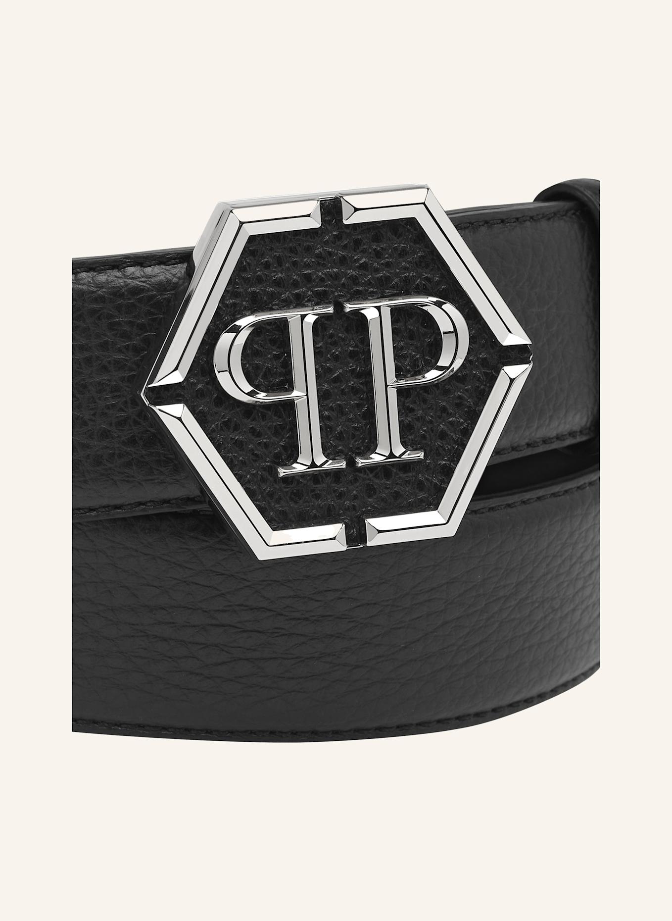 PHILIPP PLEIN Gürtel HEXAGON: SCHWARZ